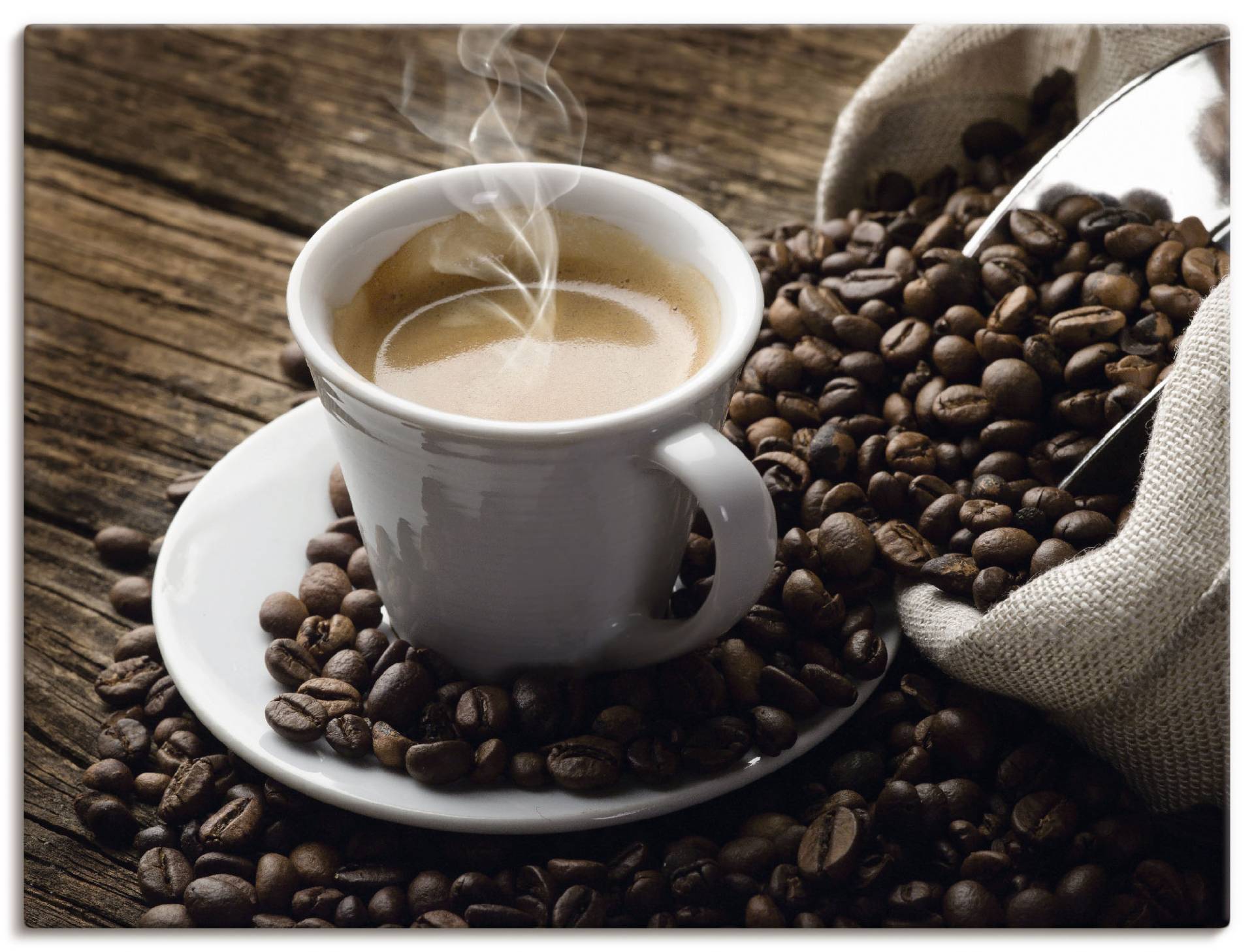 Artland Wandbild »Heisser Kaffee - dampfender Kaffee«, Getränke, (1 St.) von Artland