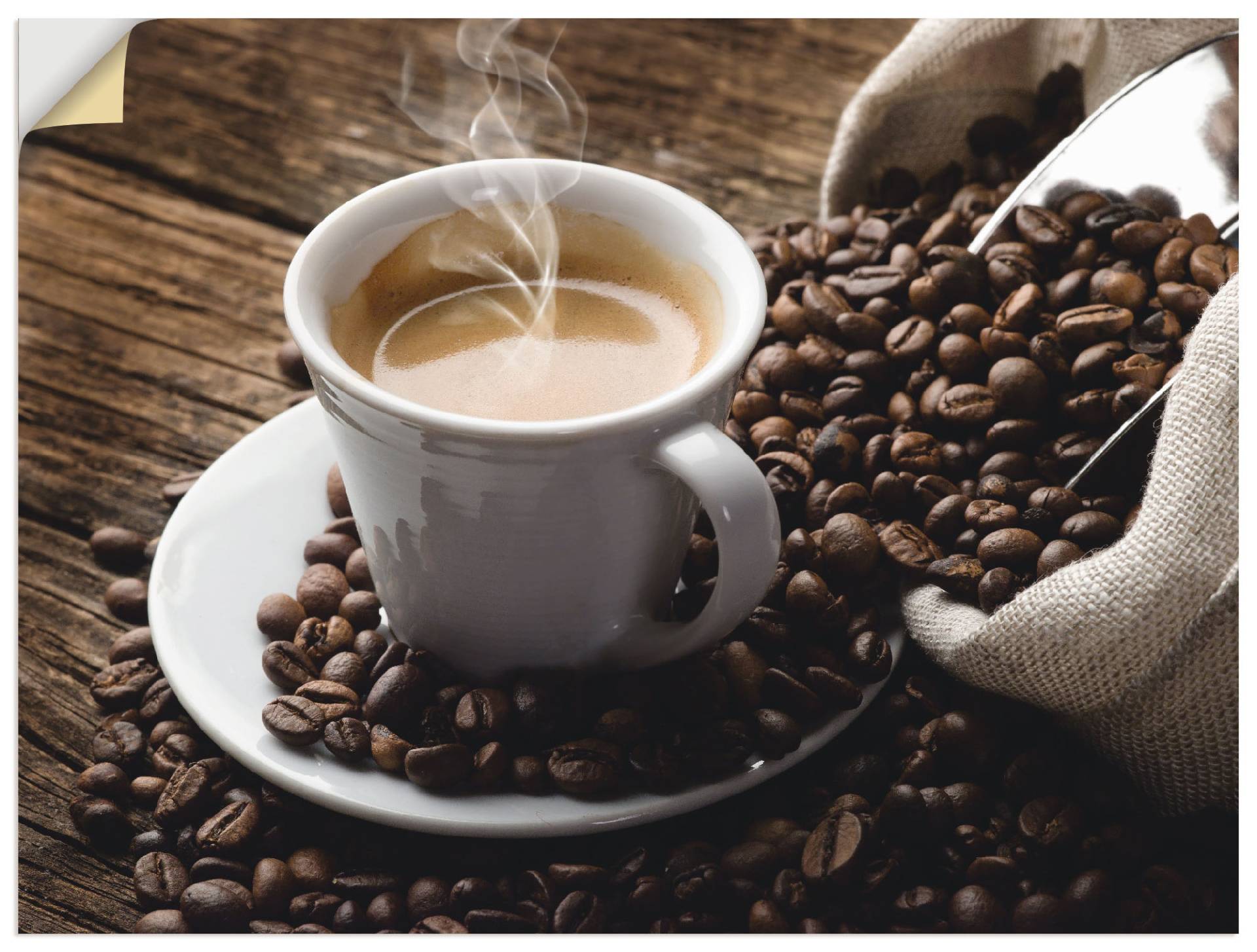 Artland Wandbild »Heisser Kaffee - dampfender Kaffee«, Getränke, (1 St.), als Alubild, Outdoorbild, Leinwandbild, Poster, Wandaufkleber Artland Wandbild »Heisser Kaffee - dampfender Kaffee«, Getränke, (1 St.), als Alubild, Outdoorbild, Leinwandbild, Poster, Wandaufkleber von Artland