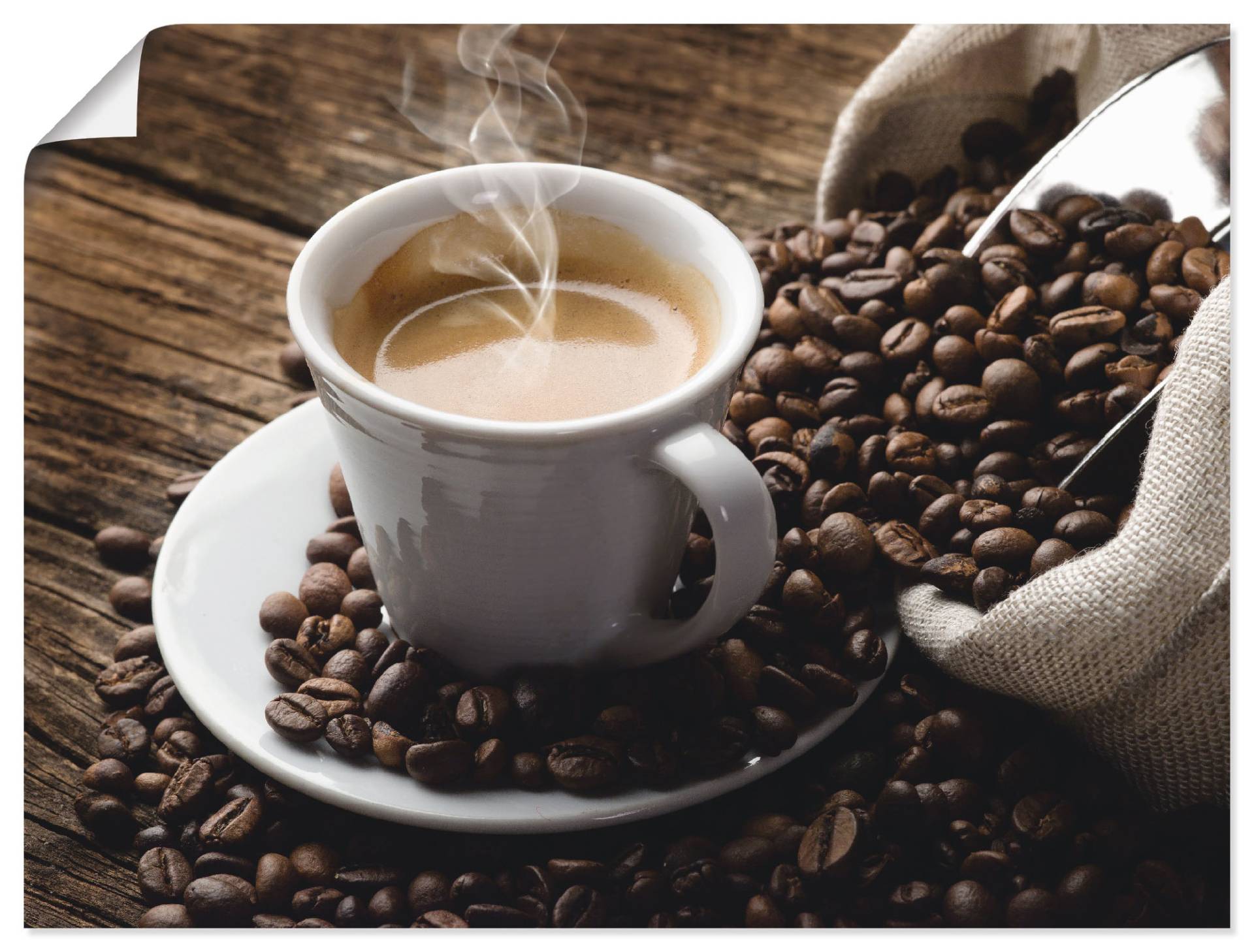 Artland Wandbild »Heisser Kaffee - dampfender Kaffee«, Getränke, (1 St.), als Alubild, Outdoorbild, Leinwandbild, Poster, Wandaufkleber Artland Wandbild »Heisser Kaffee - dampfender Kaffee«, Getränke, (1 St.), als Alubild, Outdoorbild, Leinwandbild, Poster, Wandaufkleber von Artland