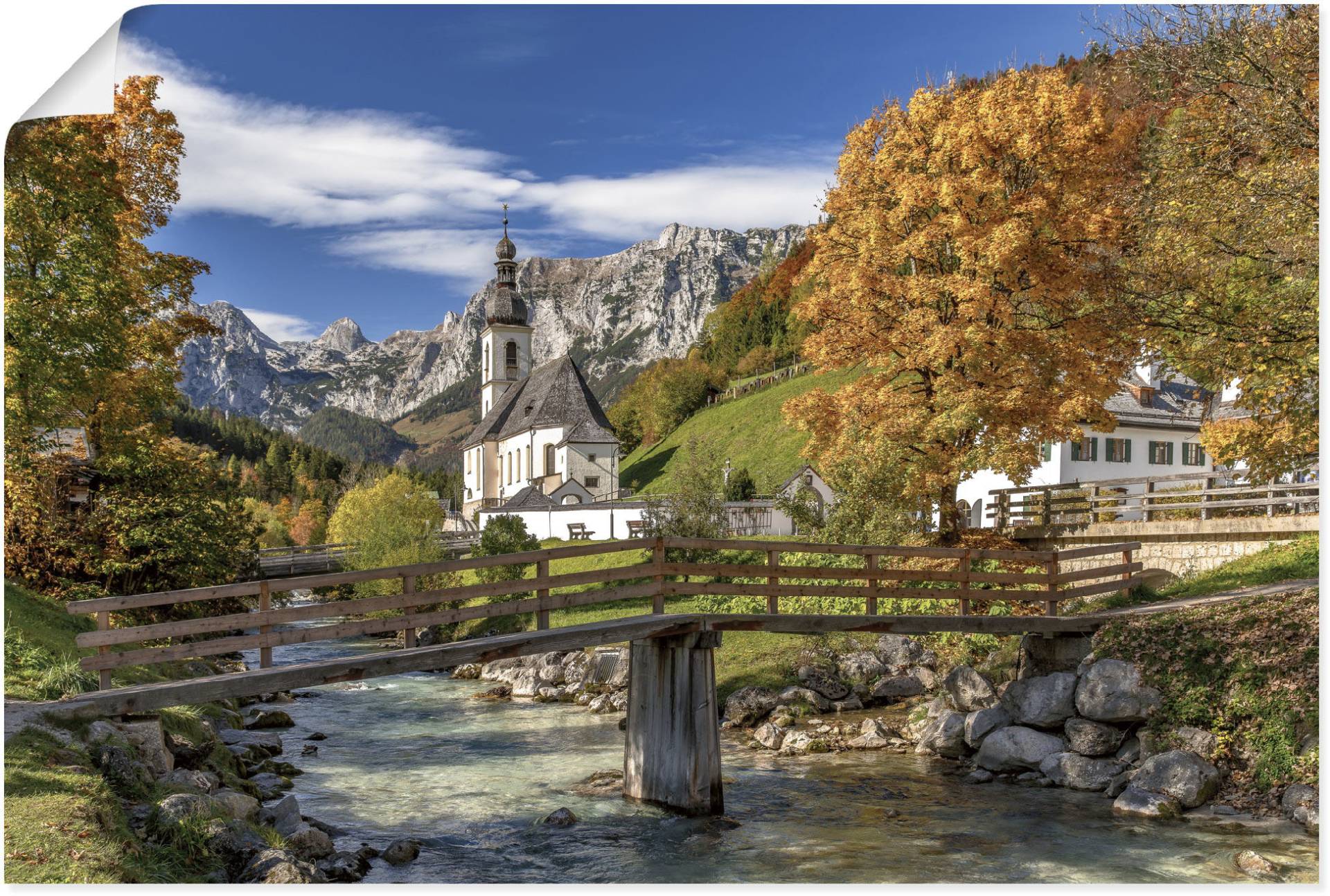 Artland Wandbild »Herbst im Berchtesgadener Land«, Berge & Alpenbilder, (1 St.), als Alubild, Leinwandbild, Wandaufkleber oder Poster in versch. Grössen von Artland