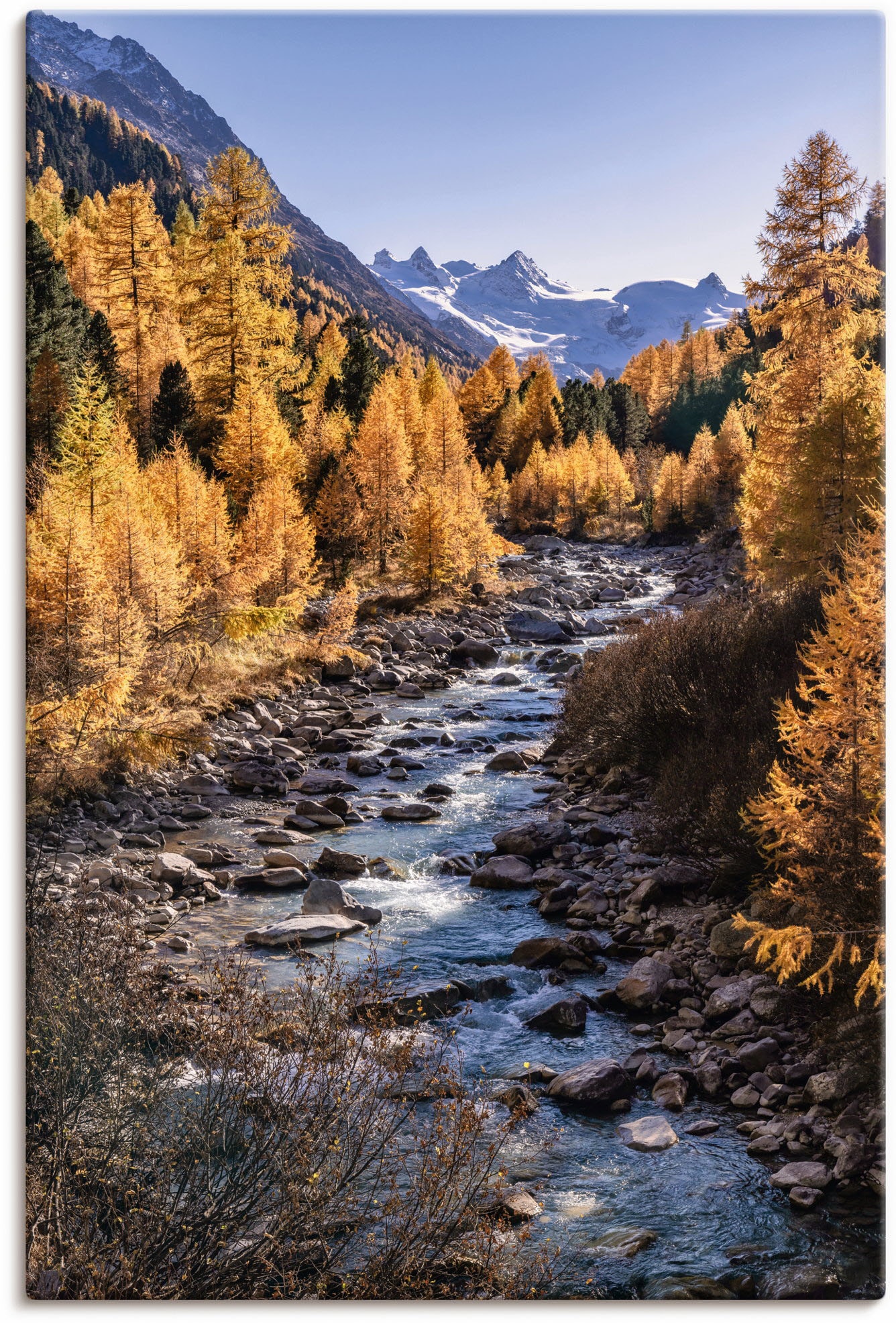 Artland Leinwandbild »Herbst im Oberengadin«, Vier Jahreszeiten Bilder, (1 St.), auf Keilrahmen gespannt von Artland