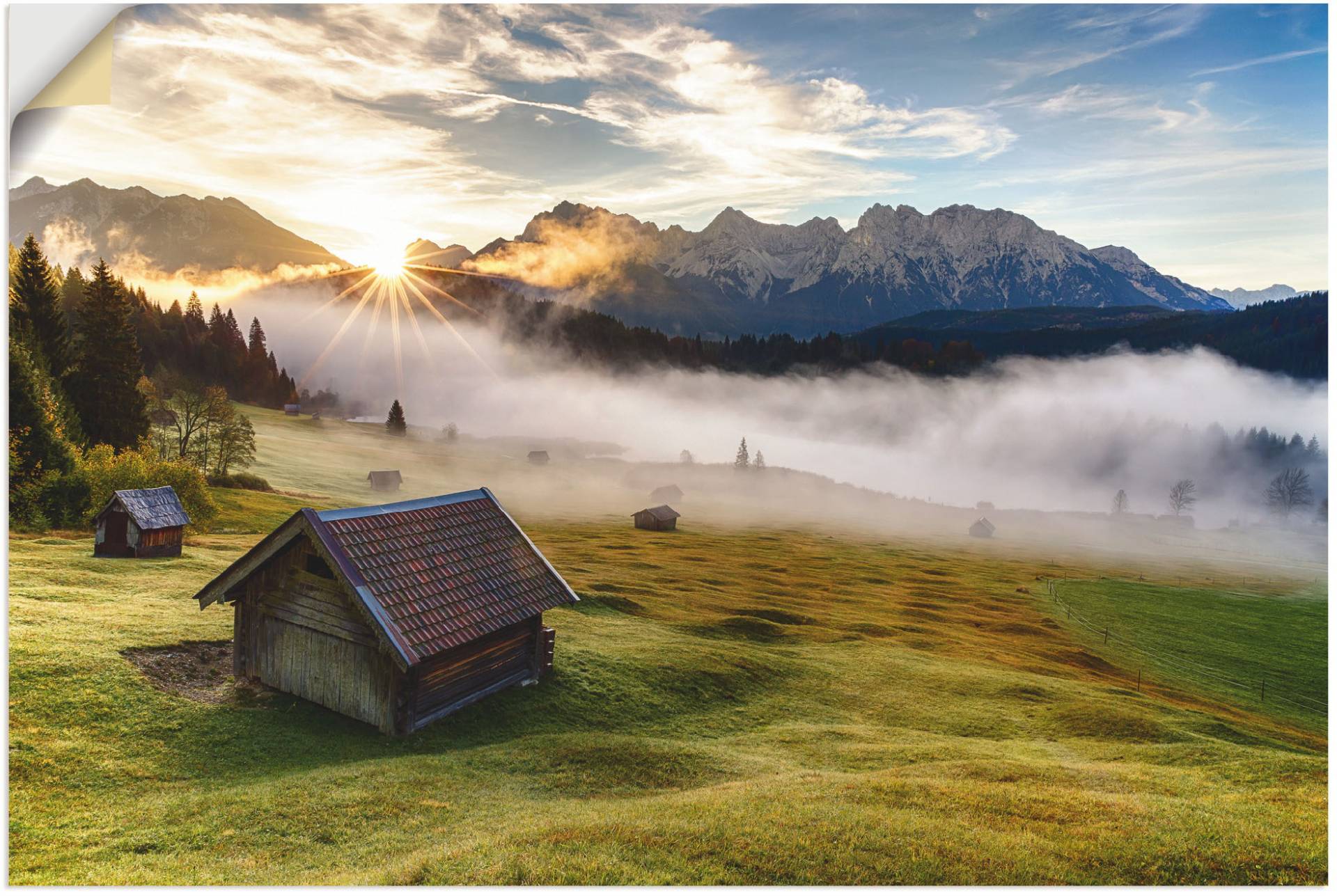 Artland Wandbild »Herbst in Bayern«, Berge & Alpenbilder, (1 St.), als Alubild, Outdoorbild, Leinwandbild, Wandaufkleber, versch. Grössen von Artland