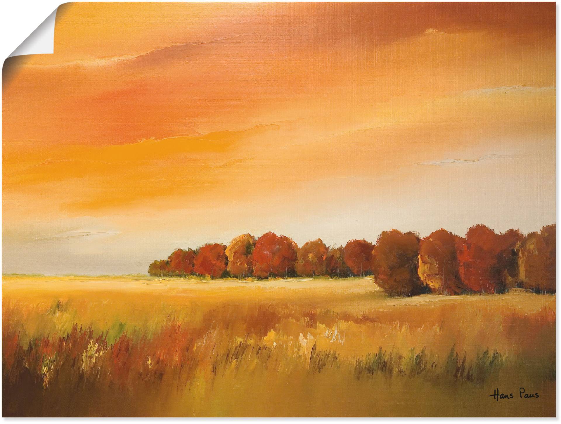 Artland Poster »Herbst«, Felder, (1 St.) von Artland