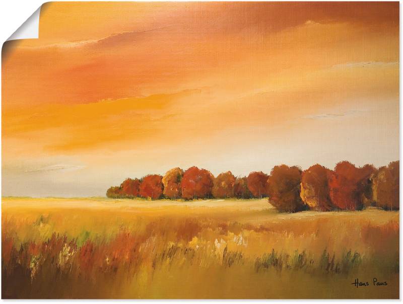 Artland Poster »Herbst«, Felder, (1 St.), als Leinwandbild, Wandaufkleber oder Poster in versch. Grössen von Artland