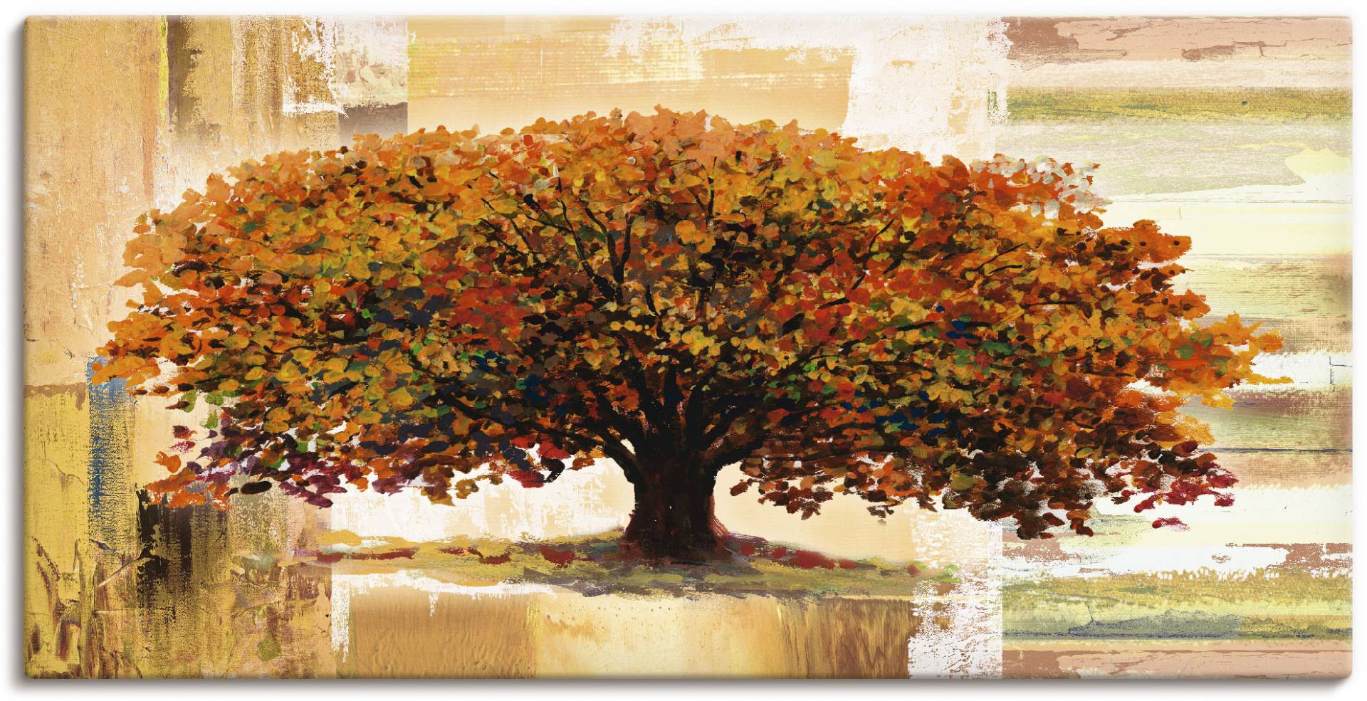 Artland Wandbild »Herbstbaum auf abstraktem Hintergrund«, Bäume, (1 St.) von Artland