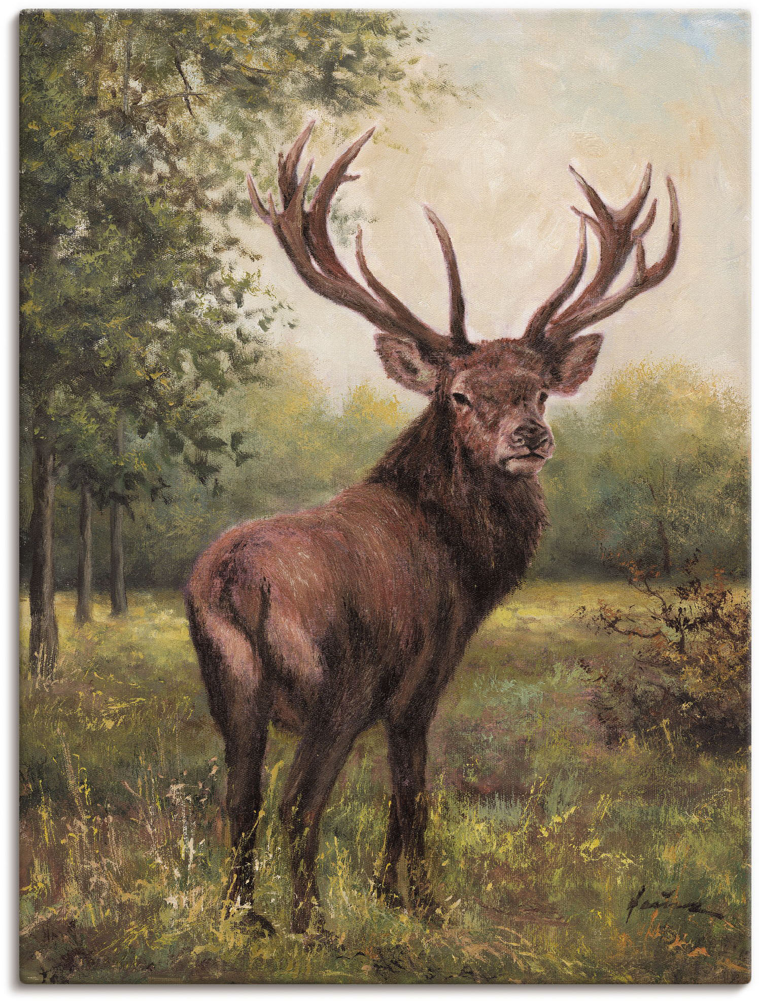 Artland Wandbild »Hirsch«, Wildtiere, (1 St.) von Artland