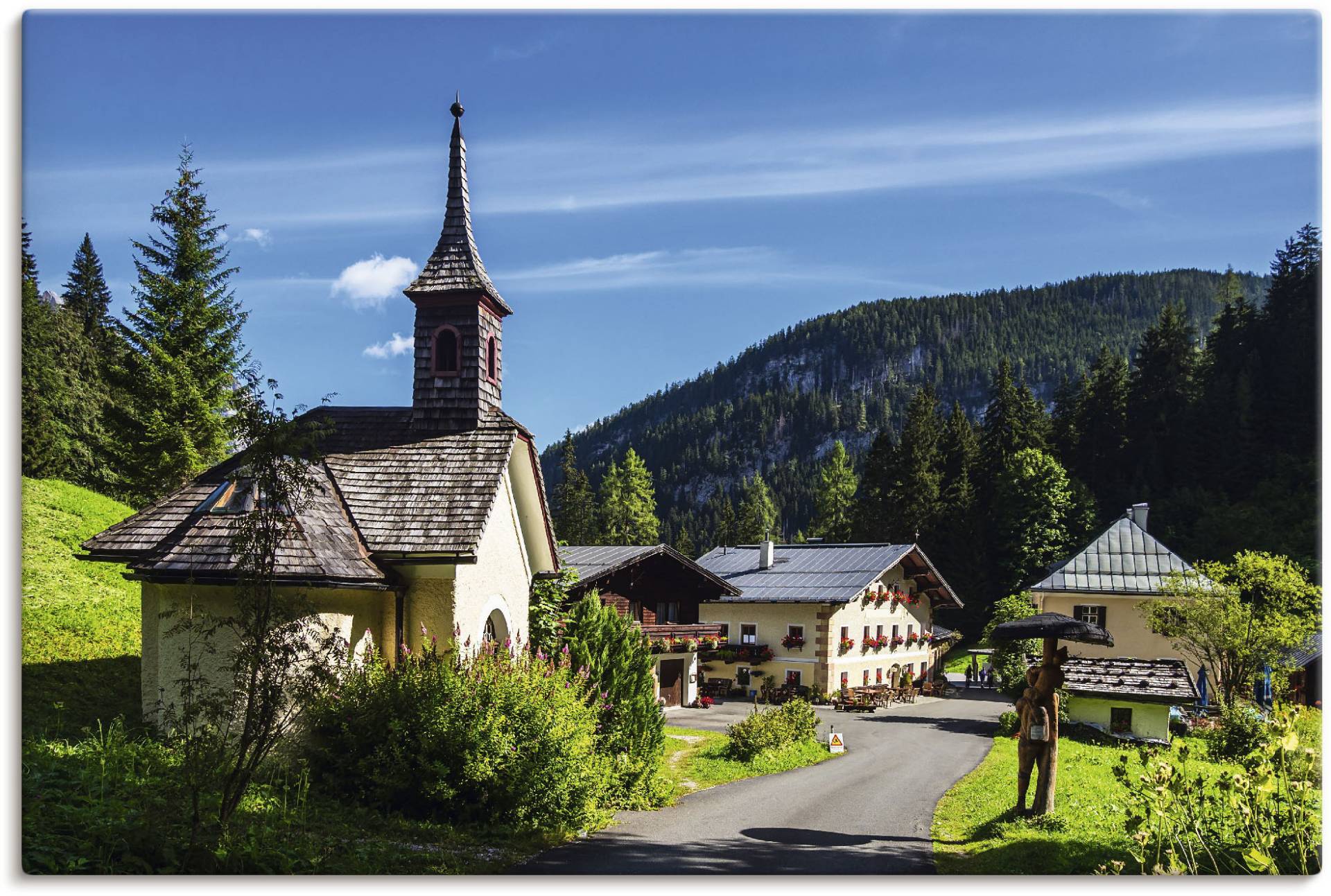 Artland Leinwandbild »Hirschbichl im Berchtesgadener Land«, Gebäude, (1 St.), auf Keilrahmen gespannt von Artland