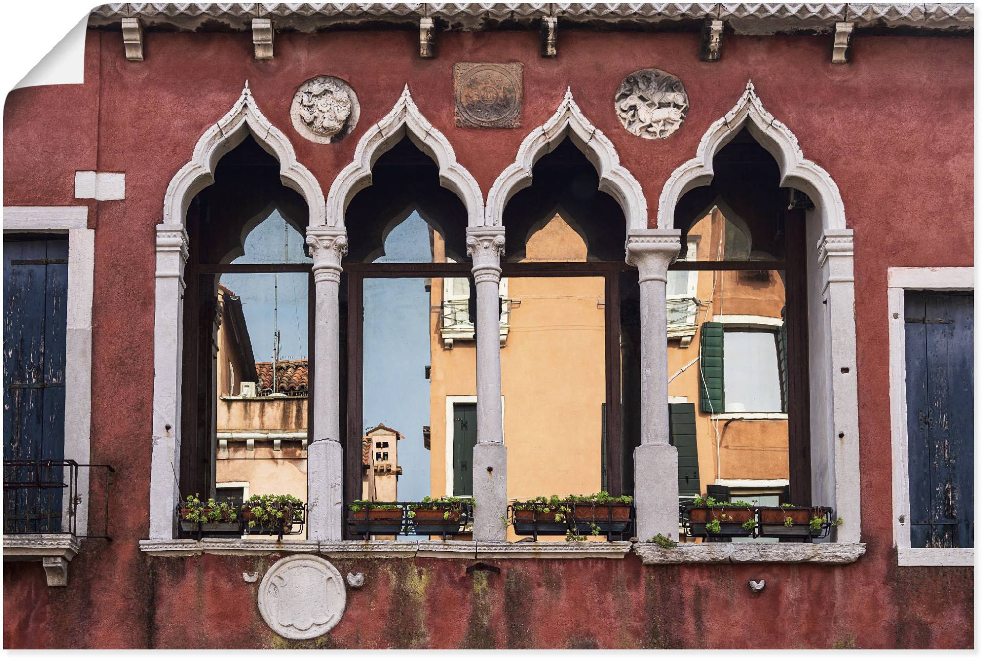 Artland Wandbild »Historische Gebäude Altstadt von Venedig«, Fenster & Türen, (1 St.) von Artland