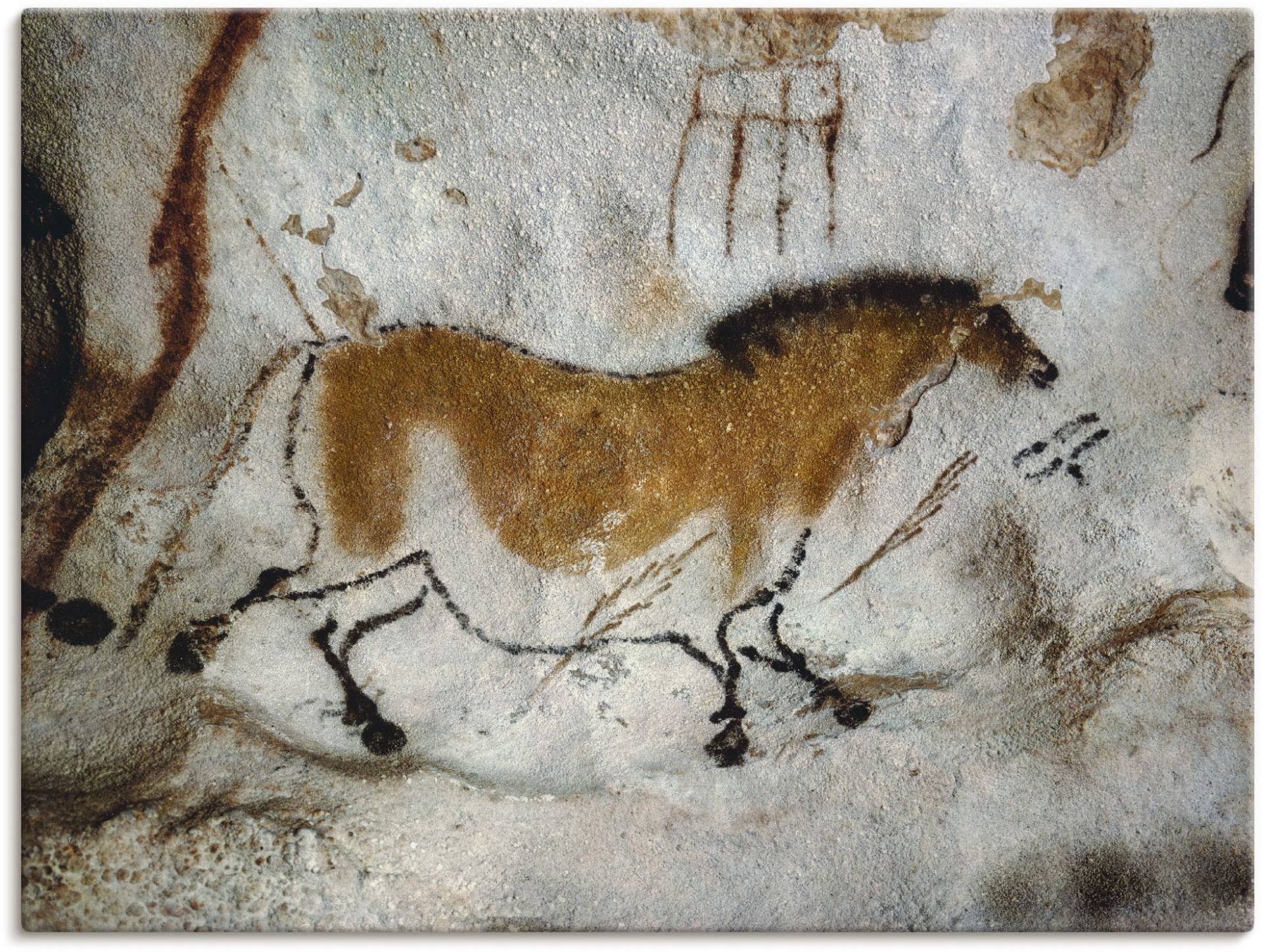 Artland Wandbild »Höhle von Lascaux, Chinesisches Pferd«, Haustiere, (1 St.), als Leinwandbild, Wandaufkleber oder Poster in versch. Grössen von Artland