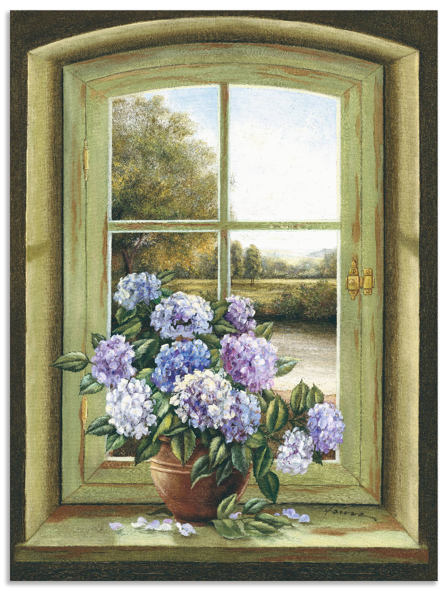Artland Wandbild »Hortensien am Fenster«, Arrangements, (1 St.) von Artland