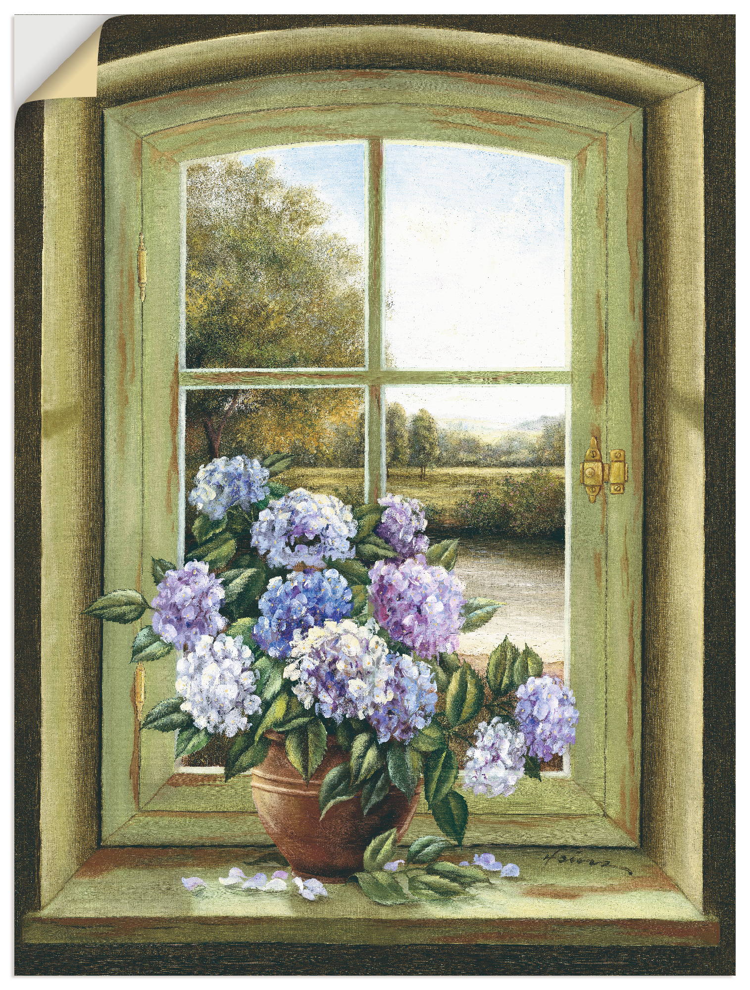 Artland Wandbild »Hortensien am Fenster«, Arrangements, (1 St.), als Alubild, Outdoorbild, Leinwandbild, Poster, Wandaufkleber Artland Wandbild »Hortensien am Fenster«, Arrangements, (1 St.), als Alubild, Outdoorbild, Leinwandbild, Poster, Wandaufkleber von Artland