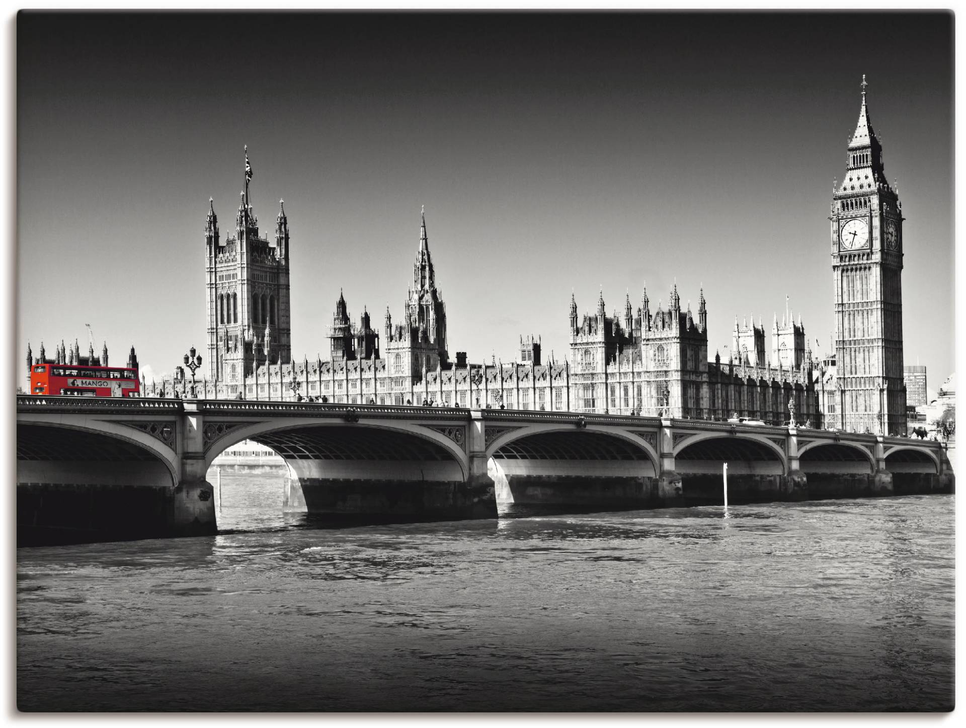 Artland Leinwandbild »Houses of Parliament & Themse«, Grossbritannien, (1 St.) von Artland