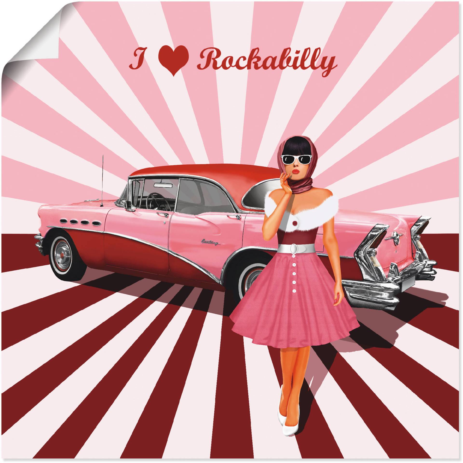 Artland Wandbild »Ich liebe Rockabilly«, Ausstellungsplakate, (1 St.) von Artland