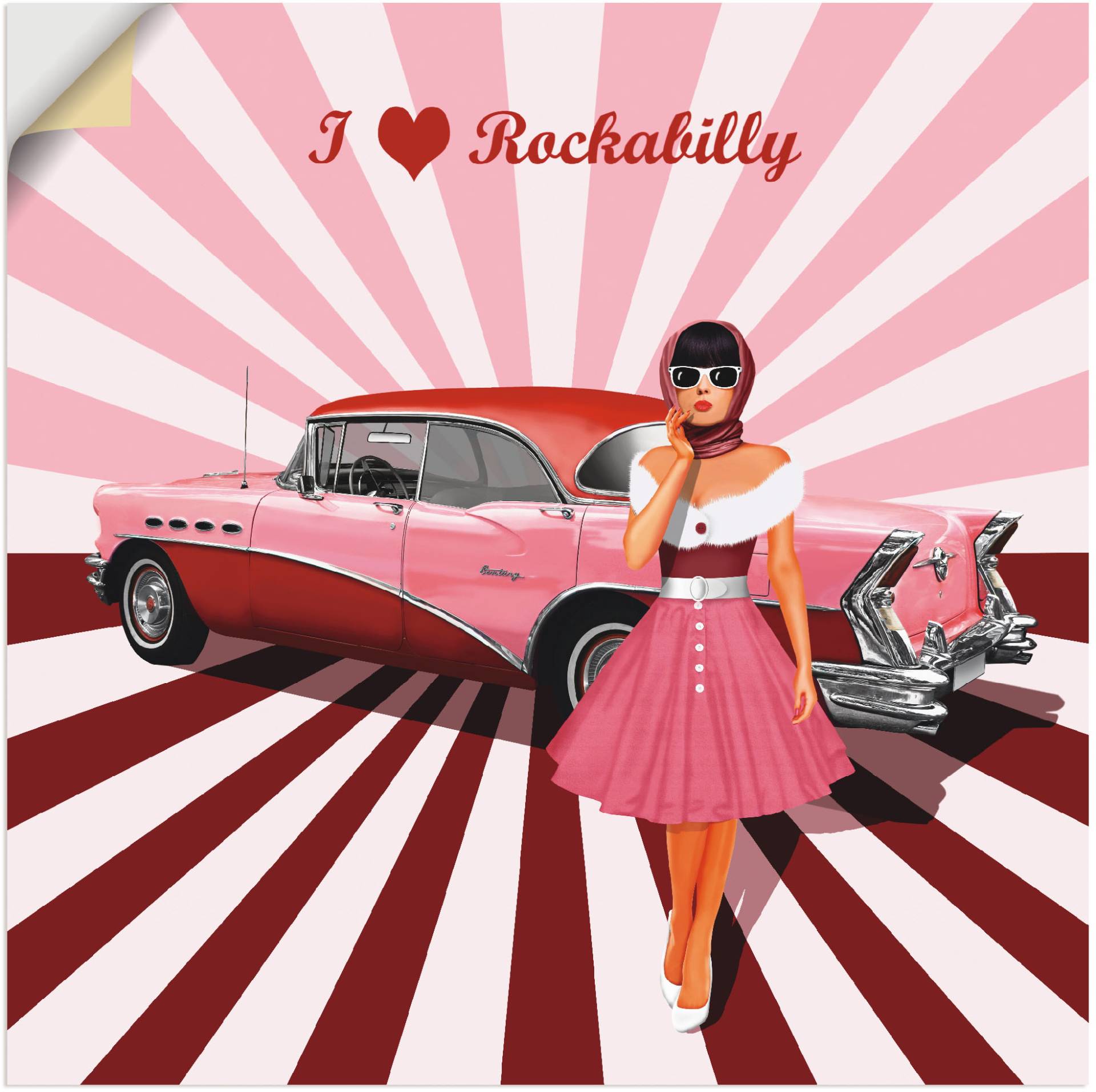 Artland Wandbild »Ich liebe Rockabilly«, Ausstellungsplakate, (1 St.) von Artland