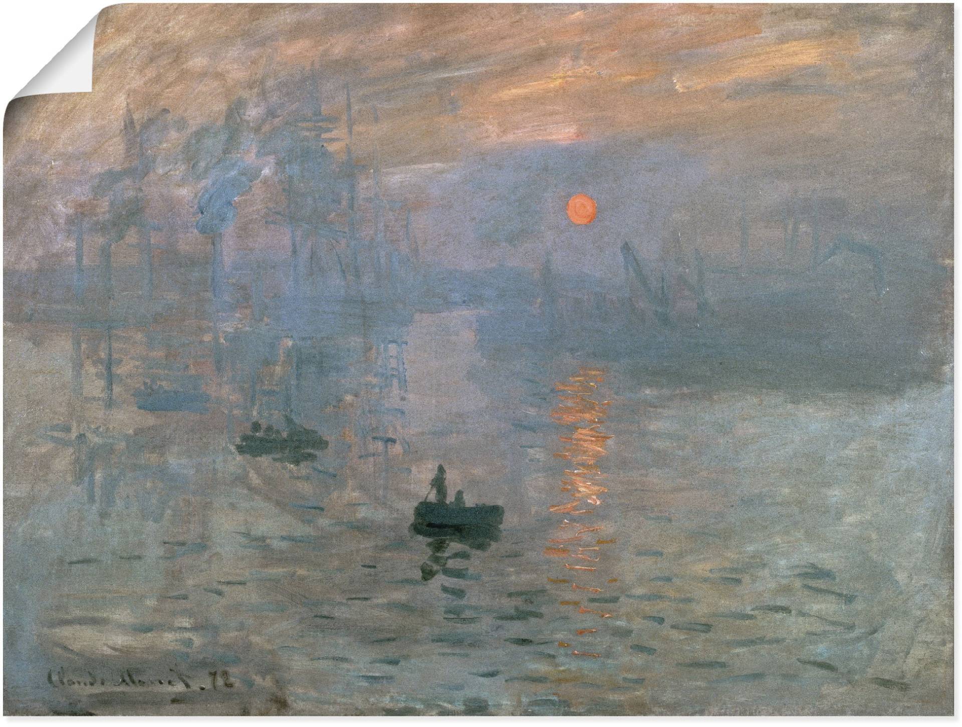 Artland Wandbild »Impression (Sonnenaufgang). 1872«, Gewässer, (1 St.), als Leinwandbild, Poster in verschied. Grössen von Artland