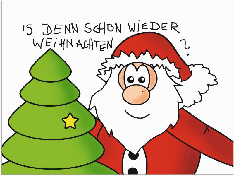 Artland Wandbild »Is denn schon wieder Weihnachten«, Geschichten & Märchen, (1 St.), als Alubild, Leinwandbild, Wandaufkleber oder Poster in versch. Grössen von Artland