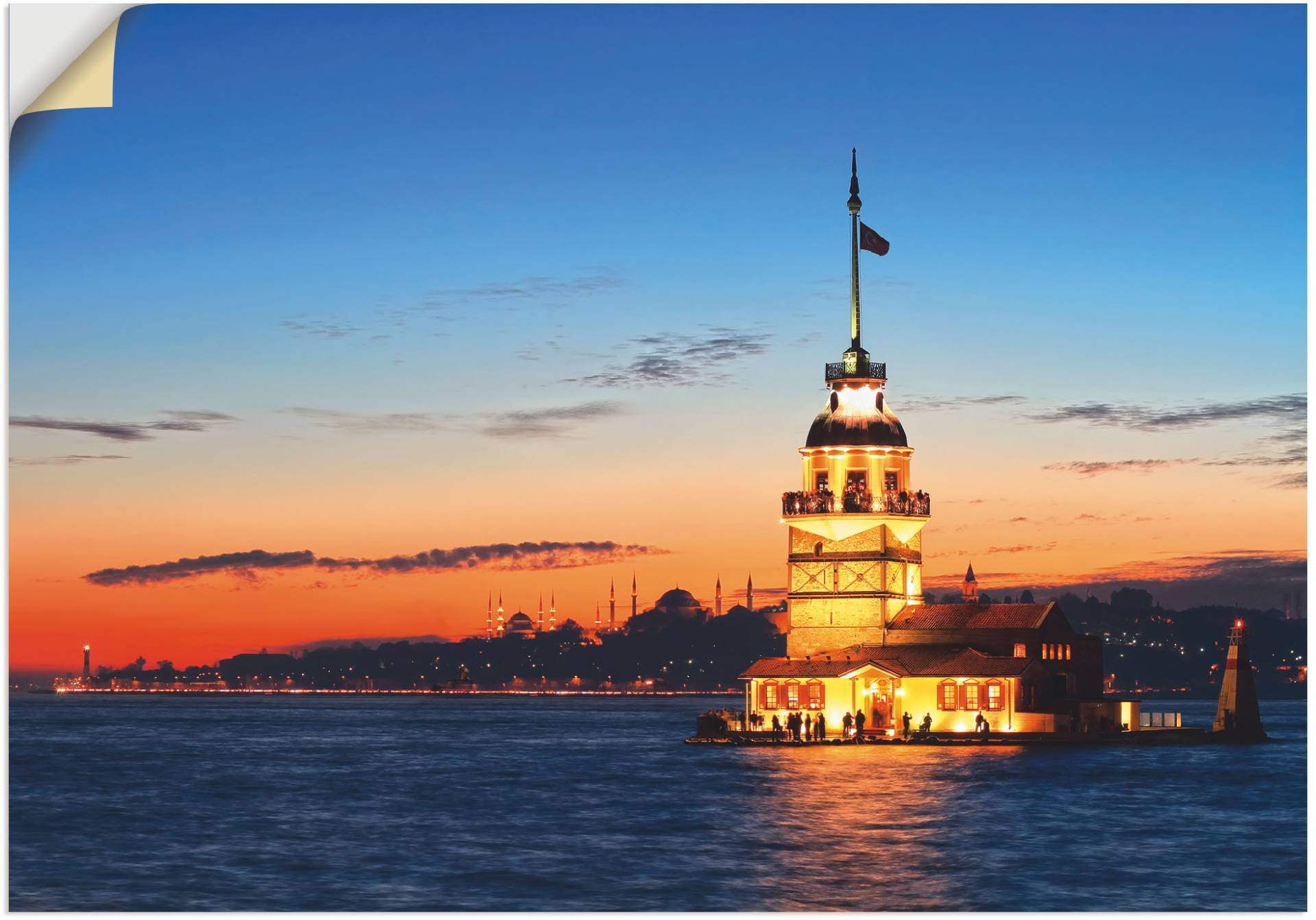 Artland Wandbild »Istanbul Leanderturm«, Gebäude, (1 St.) von Artland