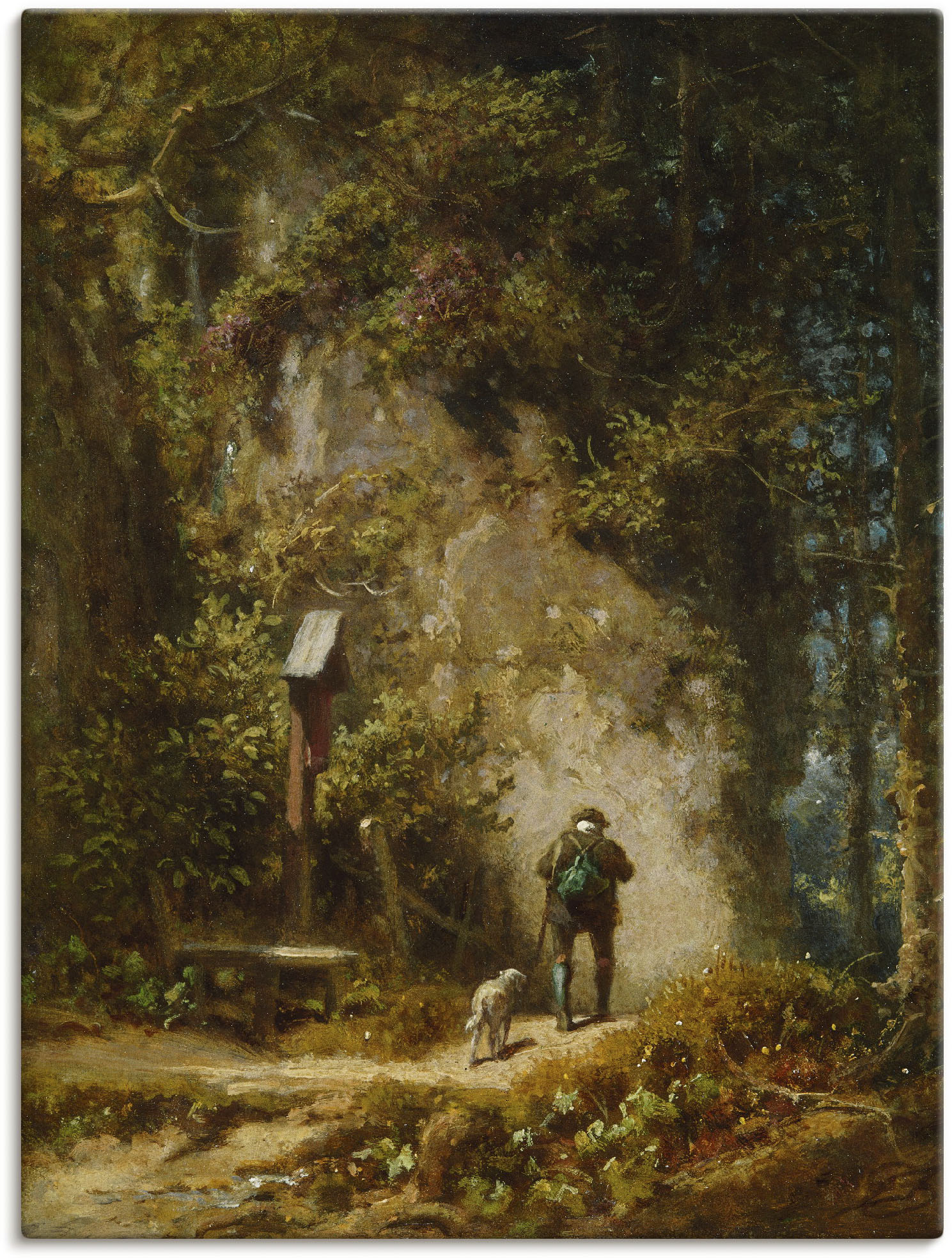 Artland Wandbild »Jäger im Wald«, Mann, (1 St.), als Leinwandbild, Wandaufkleber oder Poster in versch. Grössen von Artland