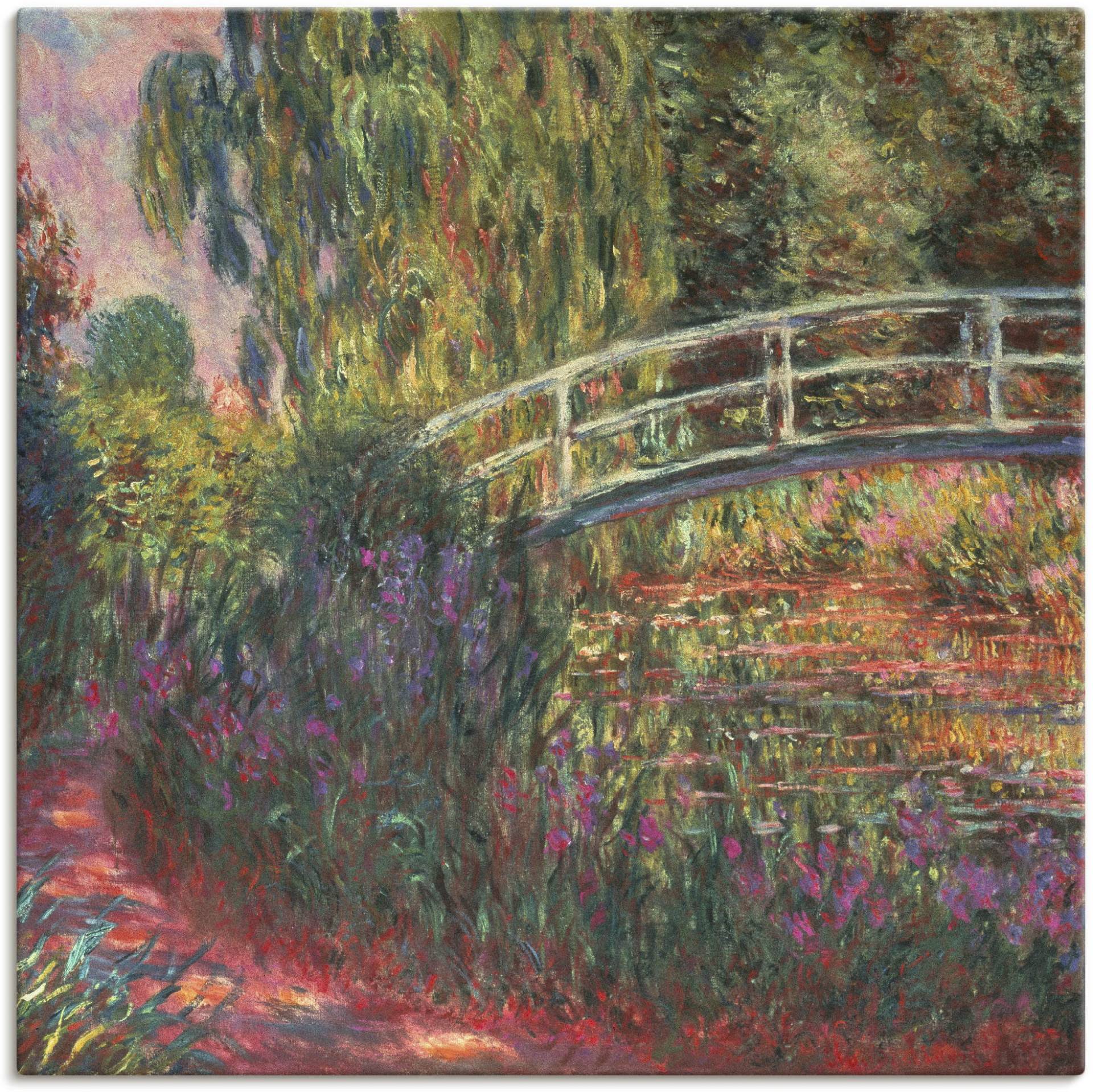 Artland Leinwandbild »Japanische Brücke im Garten von Giverney«, Garten, (1 St.) von Artland