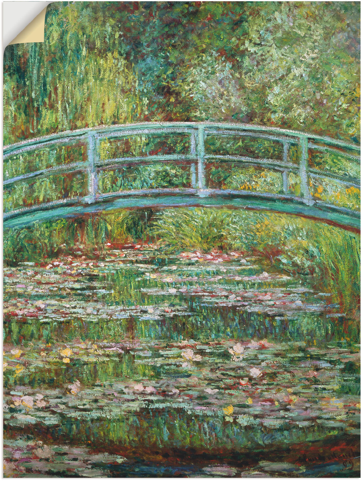 Artland Wandbild »Japanische Brücke. 1899.«, Gewässer, (1 St.) von Artland