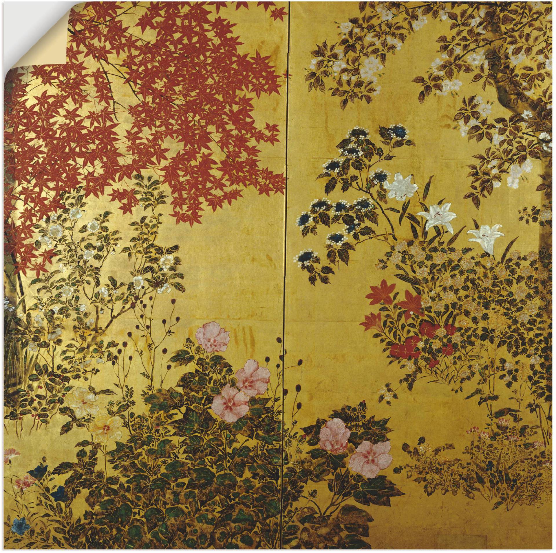 Artland Wandbild »Japanischer Wandschirm 18. Jahrhundert«, Pflanzen, (1 St.), als Leinwandbild, Poster, Wandaufkleber in verschied. Grössen Artland Wandbild »Japanischer Wandschirm 18. Jahrhundert«, Pflanzen, (1 St.), als Leinwandbild, Poster, Wandaufkleber in verschied. Grössen von Artland