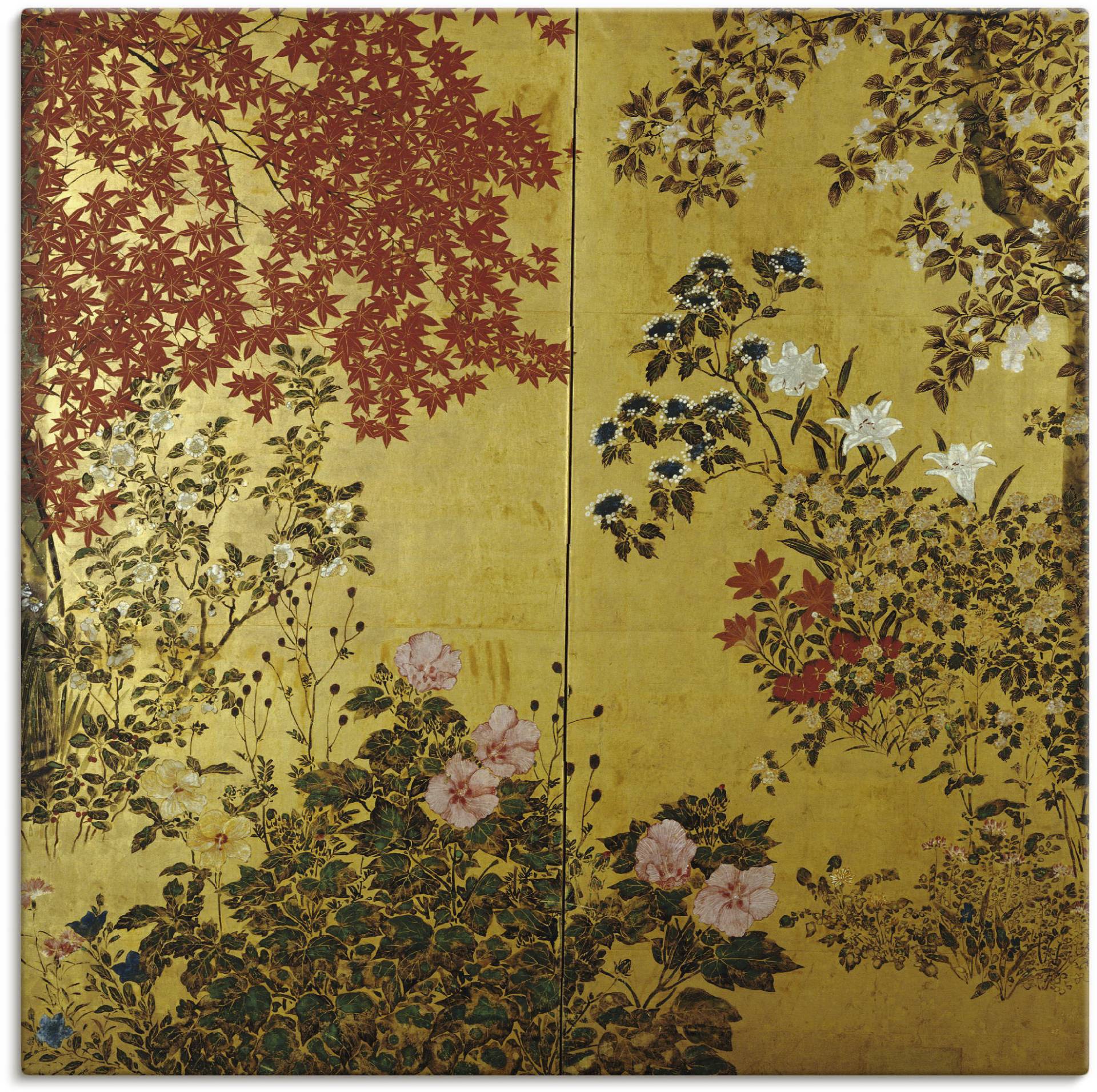 Artland Wandbild »Japanischer Wandschirm 18. Jahrhundert«, Pflanzen, (1 St.), als Leinwandbild, Poster, Wandaufkleber in verschied. Grössen Artland Wandbild »Japanischer Wandschirm 18. Jahrhundert«, Pflanzen, (1 St.), als Leinwandbild, Poster, Wandaufkleber in verschied. Grössen von Artland