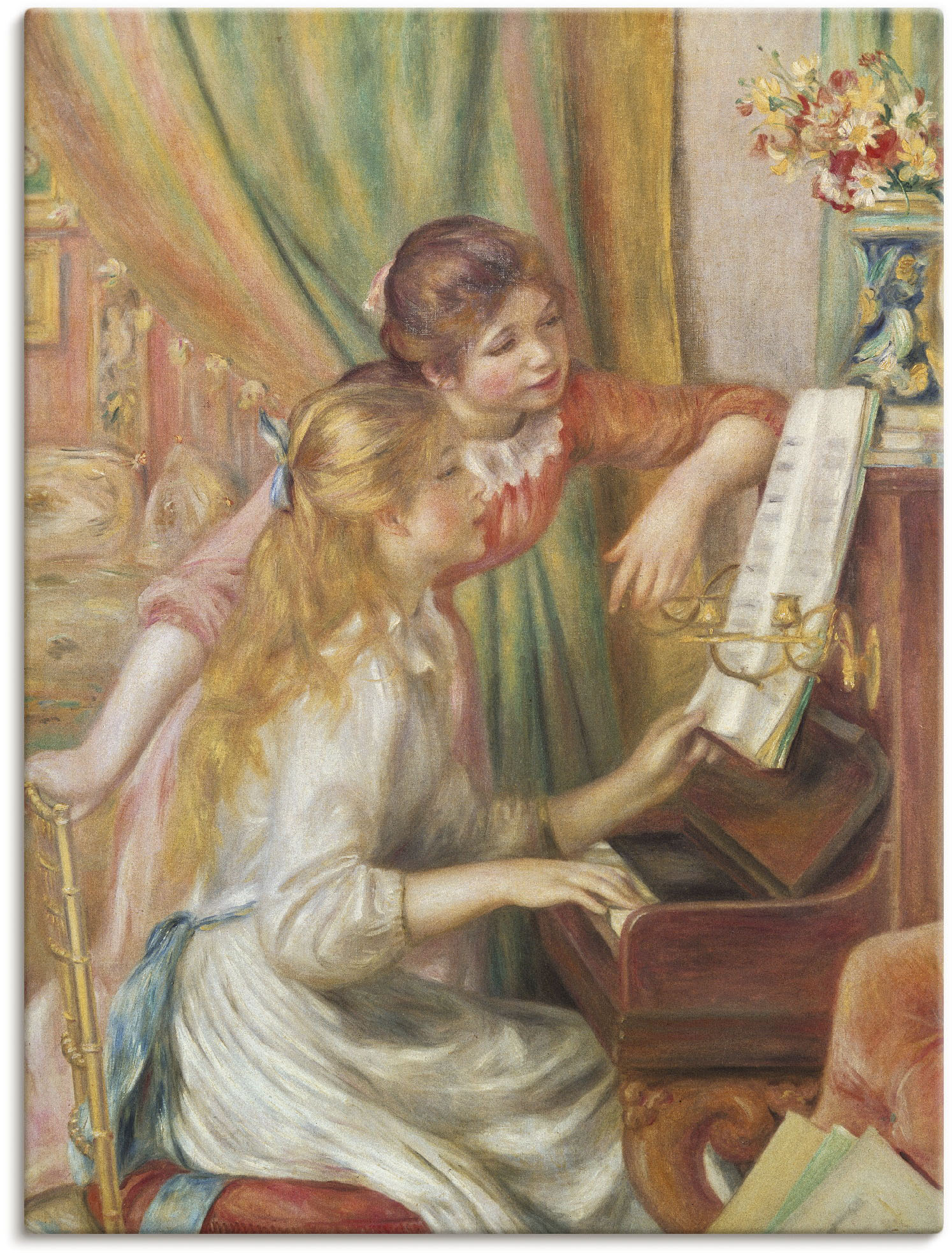 Artland Leinwandbild »Junge Mädchen am Klavier. 1892«, Kind, (1 St.) von Artland