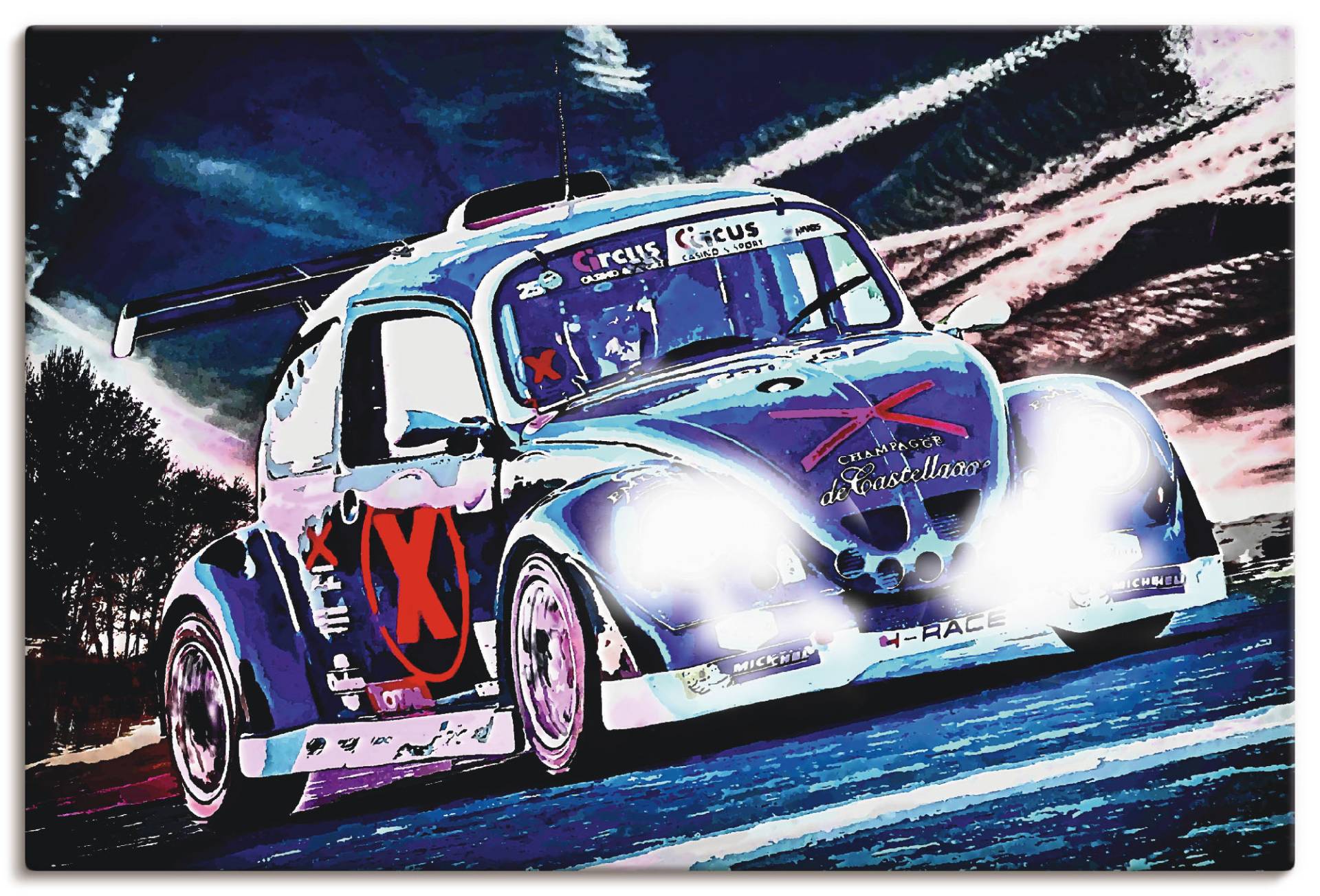 Artland Wandbild »Käfer Funcup Spa 2017«, Auto, (1 St.), als Alubild, Outdoorbild, Leinwandbild, Poster, Wandaufkleber von Artland