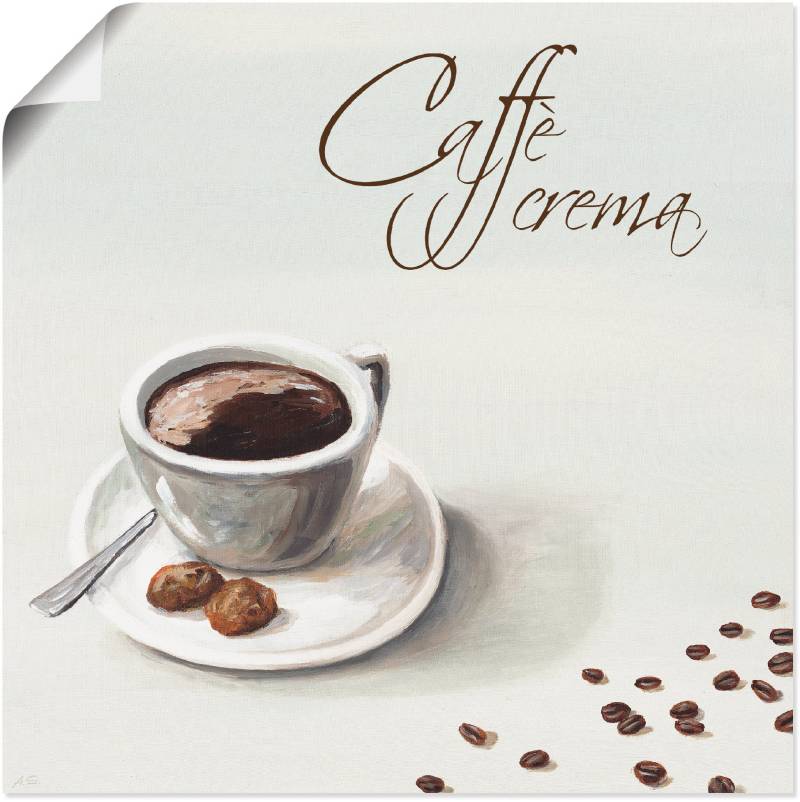Artland Wandbild »Kaffee crema«, Getränke, (1 St.), als Leinwandbild, Wandaufkleber in verschied. Grössen von Artland