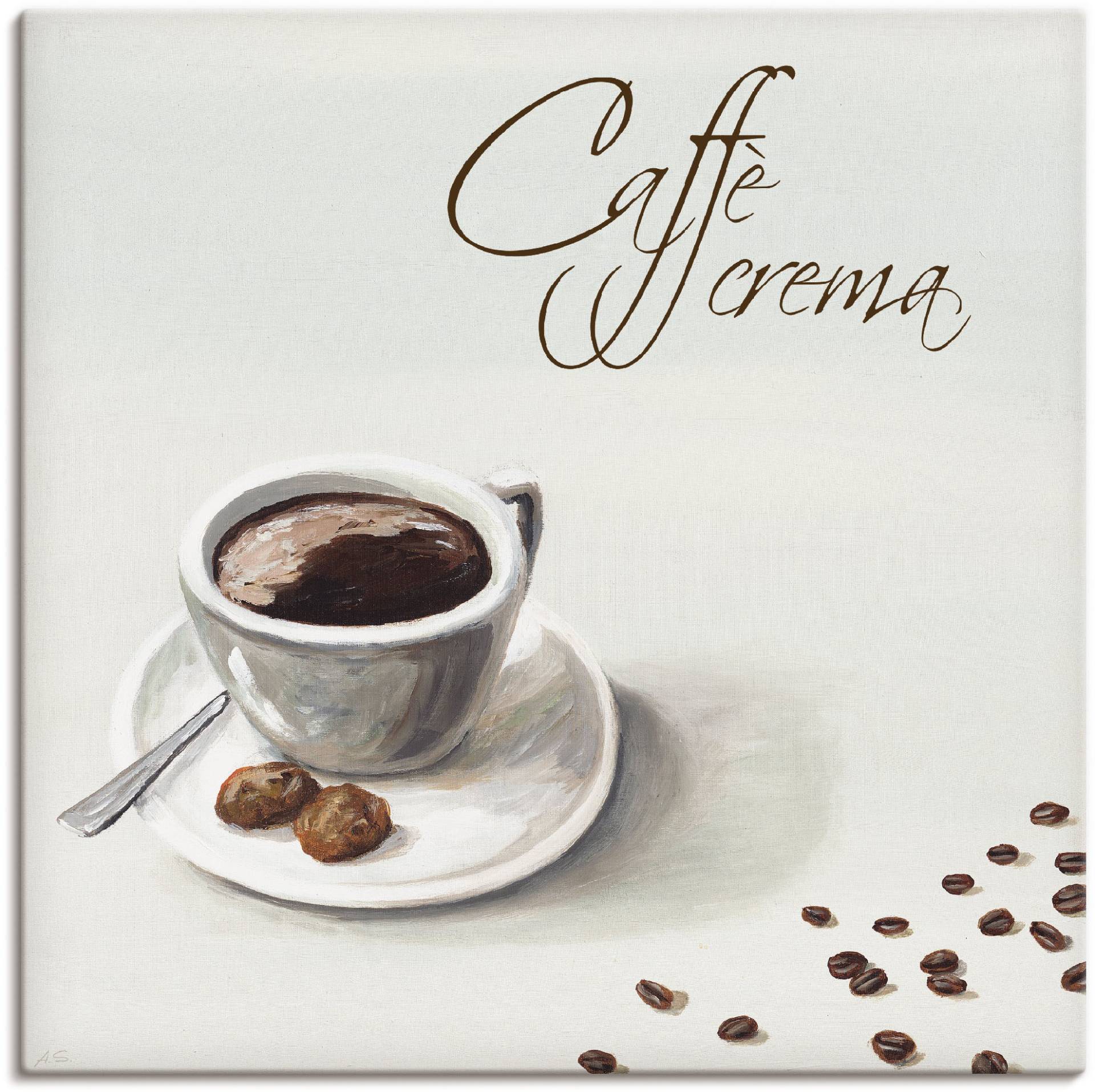 Artland Wandbild »Kaffee crema«, Getränke, (1 St.), als Leinwandbild, Wandaufkleber in verschied. Grössen von Artland