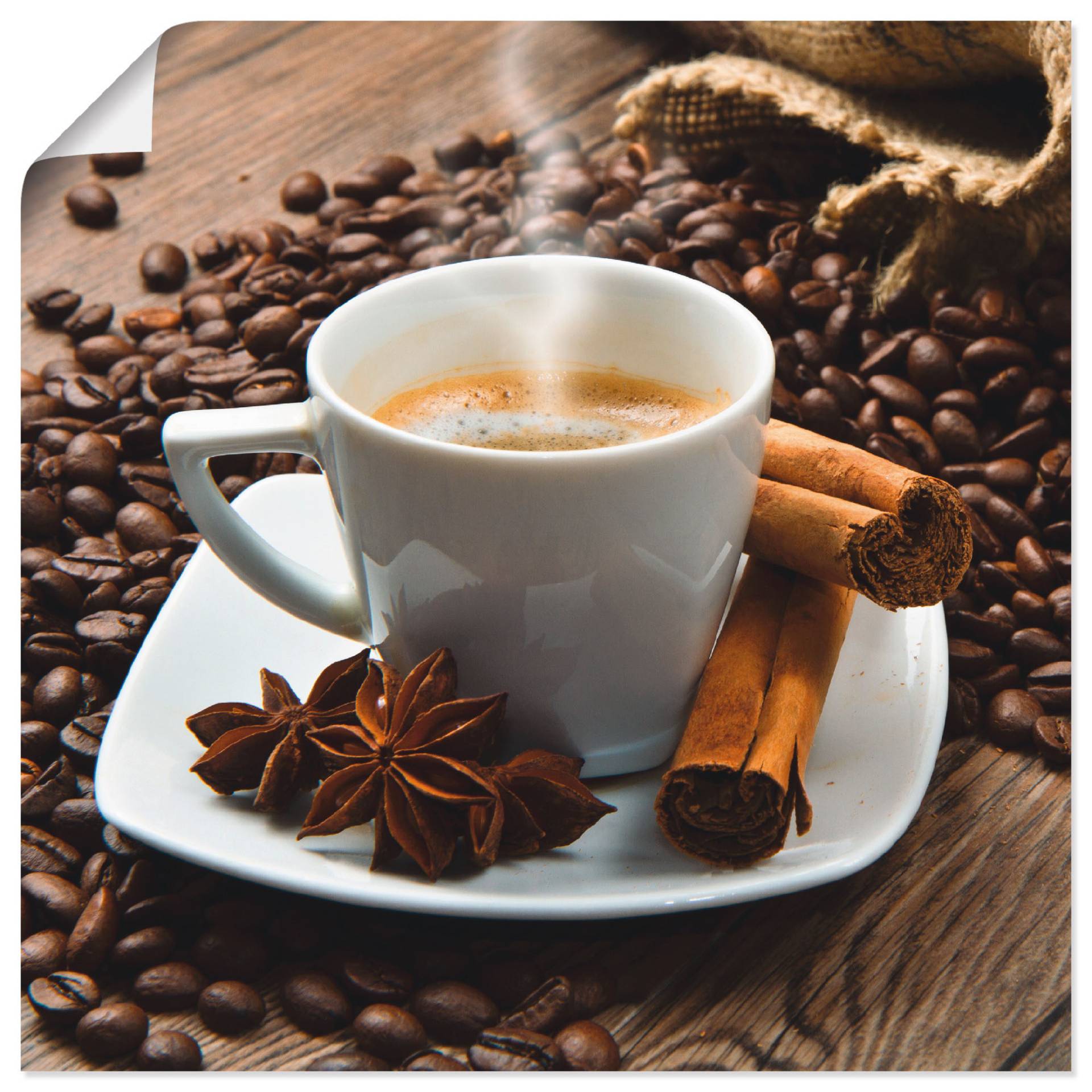 Artland Wandbild »Kaffeetasse Leinensack mit Kaffeebohnen«, Getränke, (1 St.), als Leinwandbild, Poster in verschied. Grössen Artland Wandbild »Kaffeetasse Leinensack mit Kaffeebohnen«, Getränke, (1 St.), als Leinwandbild, Poster in verschied. Grössen von Artland
