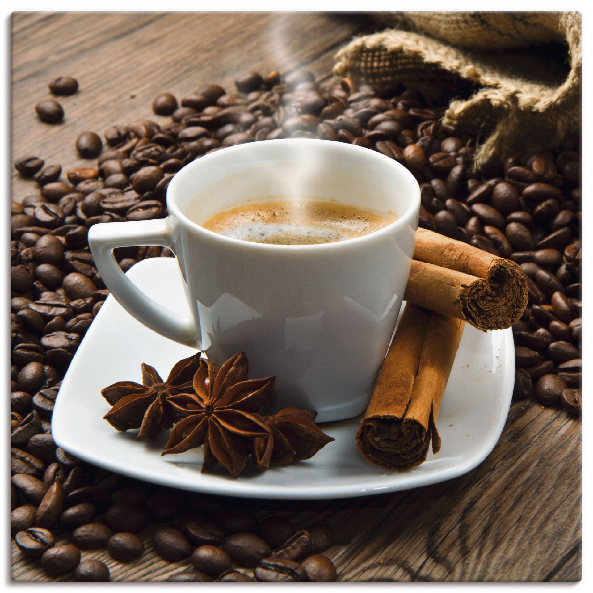 Artland Wandbild »Kaffeetasse Leinensack mit Kaffeebohnen«, Getränke, (1 St.), als Leinwandbild, Poster in verschied. Grössen Artland Wandbild »Kaffeetasse Leinensack mit Kaffeebohnen«, Getränke, (1 St.), als Leinwandbild, Poster in verschied. Grössen von Artland