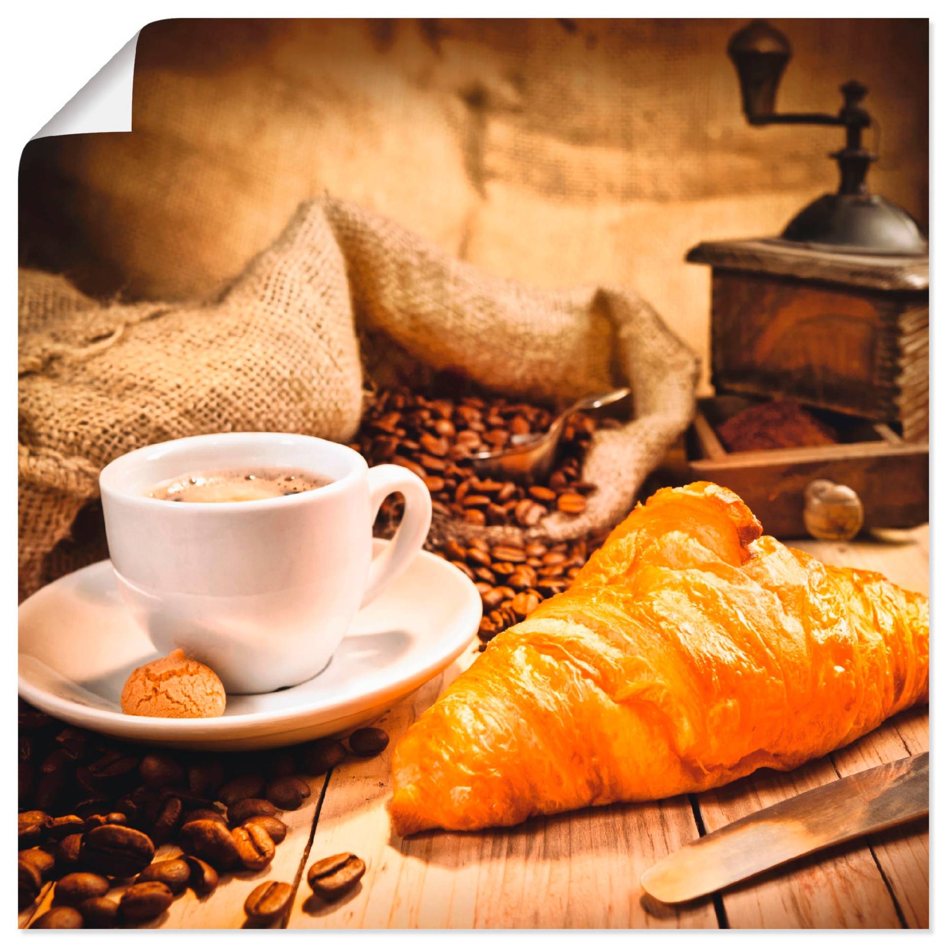 Artland Wandbild »Kaffeetasse mit Croissant«, Getränke, (1 St.), als Leinwandbild, Poster in verschied. Grössen Artland Wandbild »Kaffeetasse mit Croissant«, Getränke, (1 St.), als Leinwandbild, Poster in verschied. Grössen von Artland