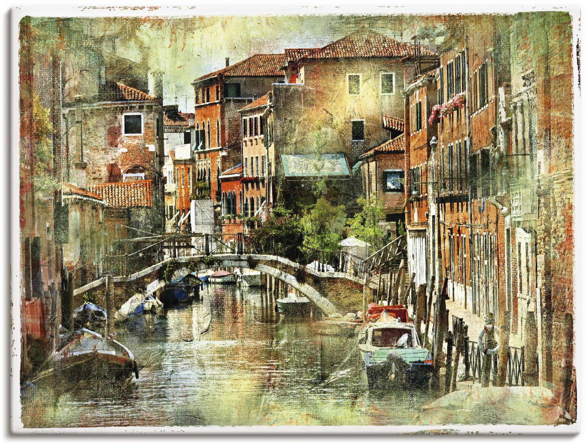 Artland Wandbild »Kanal in Venedig«, Italien, (1 St.), als Leinwandbild, Poster, Wandaufkleber in verschied. Grössen von Artland