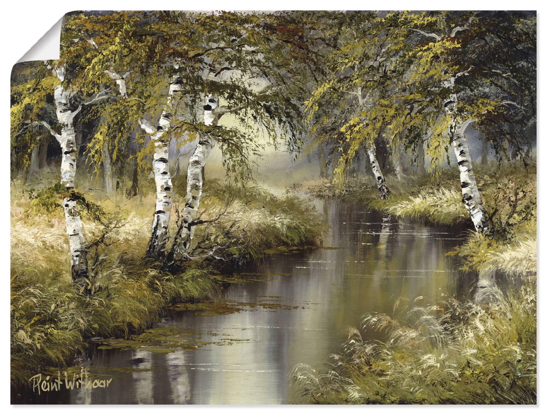 Artland Wandbild »Kanal tief im Wald«, Wald, (1 St.) von Artland