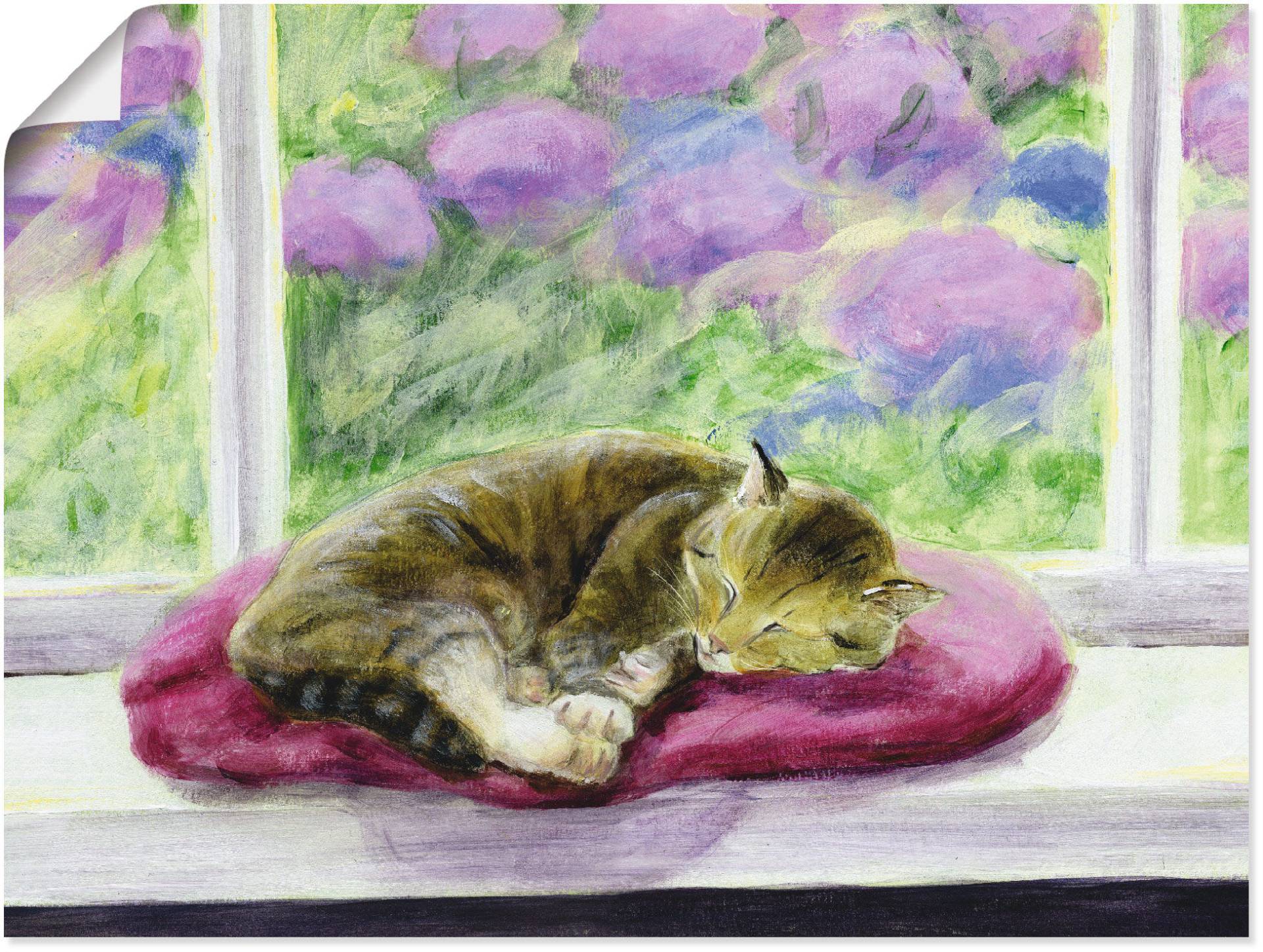 Artland Wandbild »Katze auf Gartenfensterbank«, Haustiere, (1 St.) von Artland