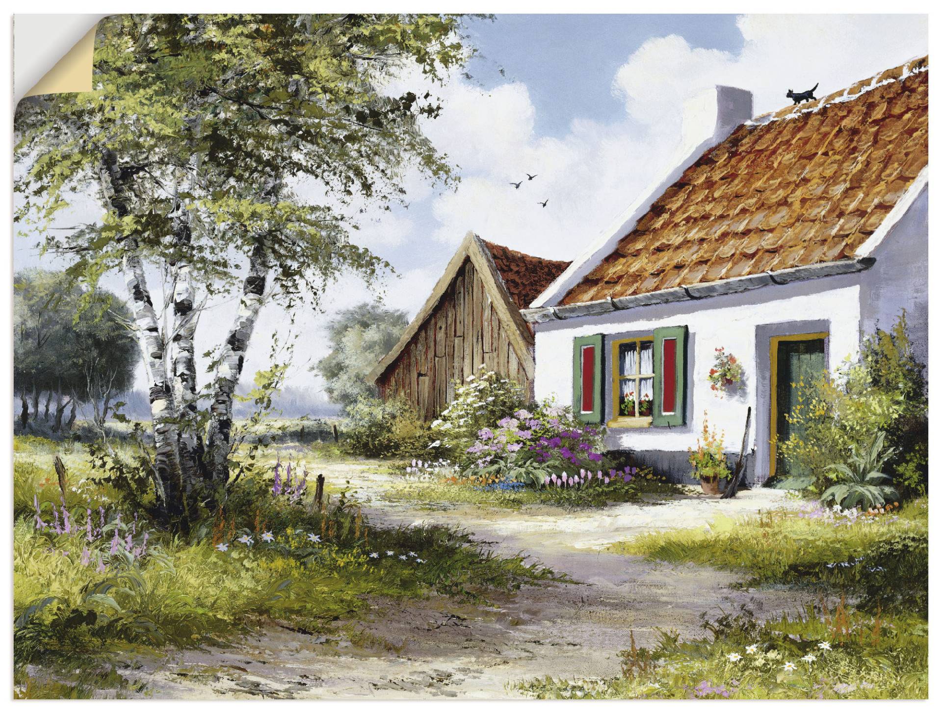 Artland Wandbild »Katze auf dem Dach«, Garten, (1 St.), als Leinwandbild, Poster, Wandaufkleber in verschied. Grössen Artland Wandbild »Katze auf dem Dach«, Garten, (1 St.), als Leinwandbild, Poster, Wandaufkleber in verschied. Grössen von Artland