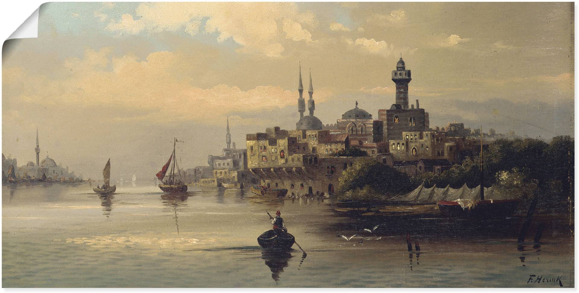 Artland Wandbild »Kauffahrtsschiffe auf Bosporus, Istanbul«, Gewässer, (1 St.) von Artland