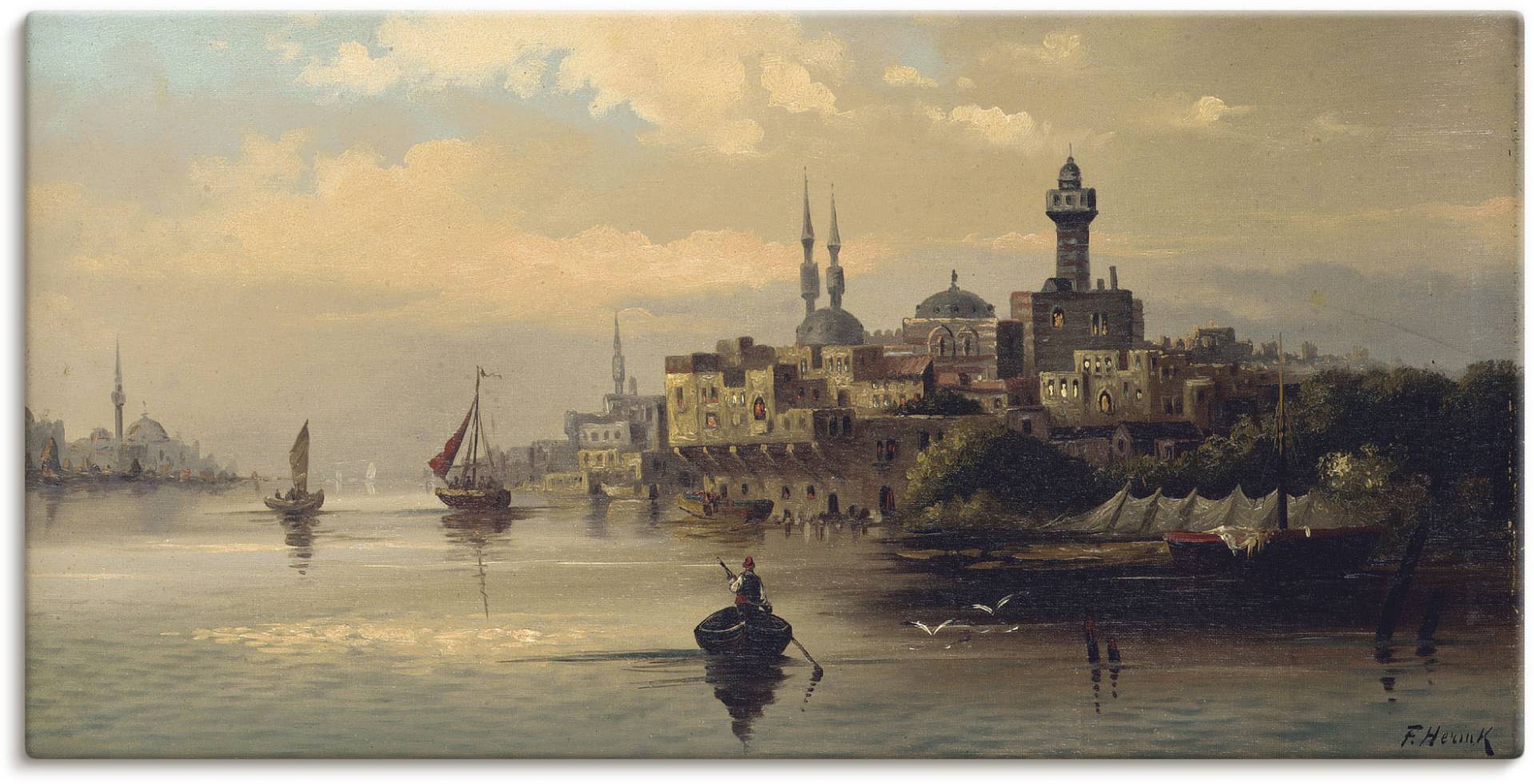 Artland Wandbild »Kauffahrtsschiffe auf Bosporus, Istanbul«, Gewässer, (1 St.) von Artland