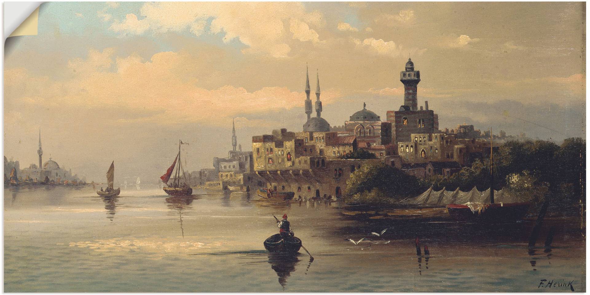 Artland Wandbild »Kauffahrtsschiffe auf Bosporus, Istanbul«, Gewässer, (1 St.) von Artland
