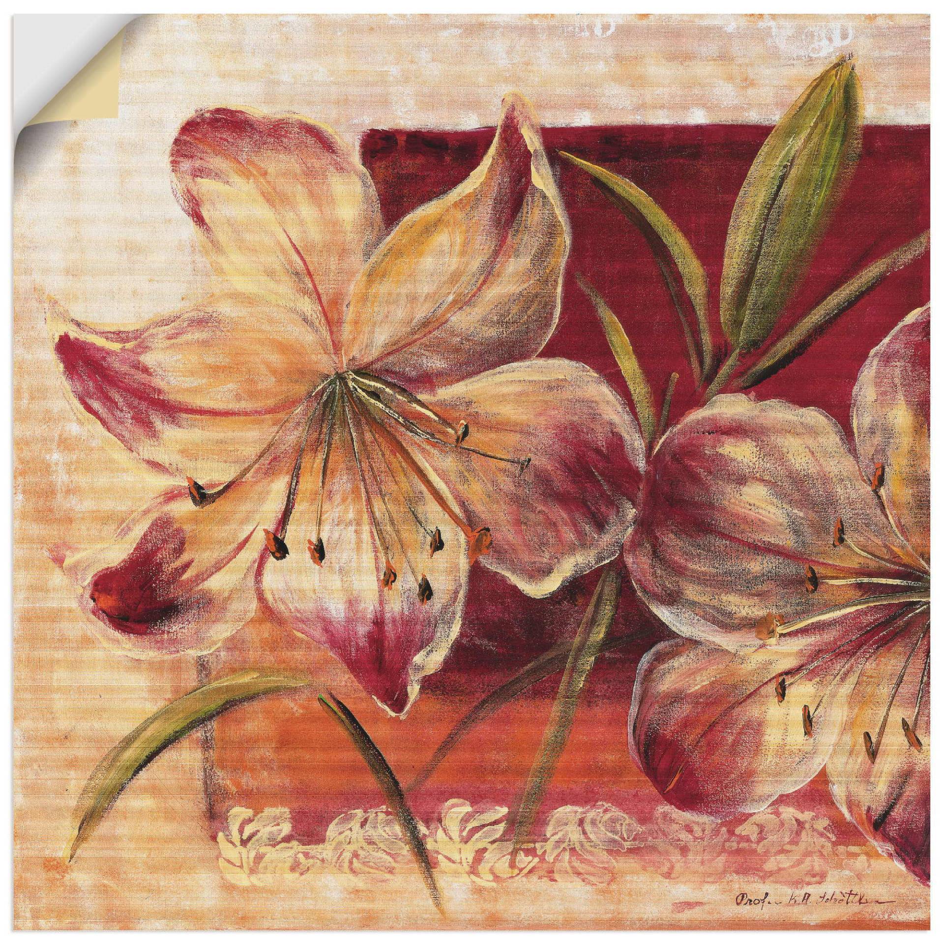 Artland Wandbild »Klassische Blumen III«, Blumen, (1 St.), als Leinwandbild, Wandaufkleber in verschied. Grössen von Artland