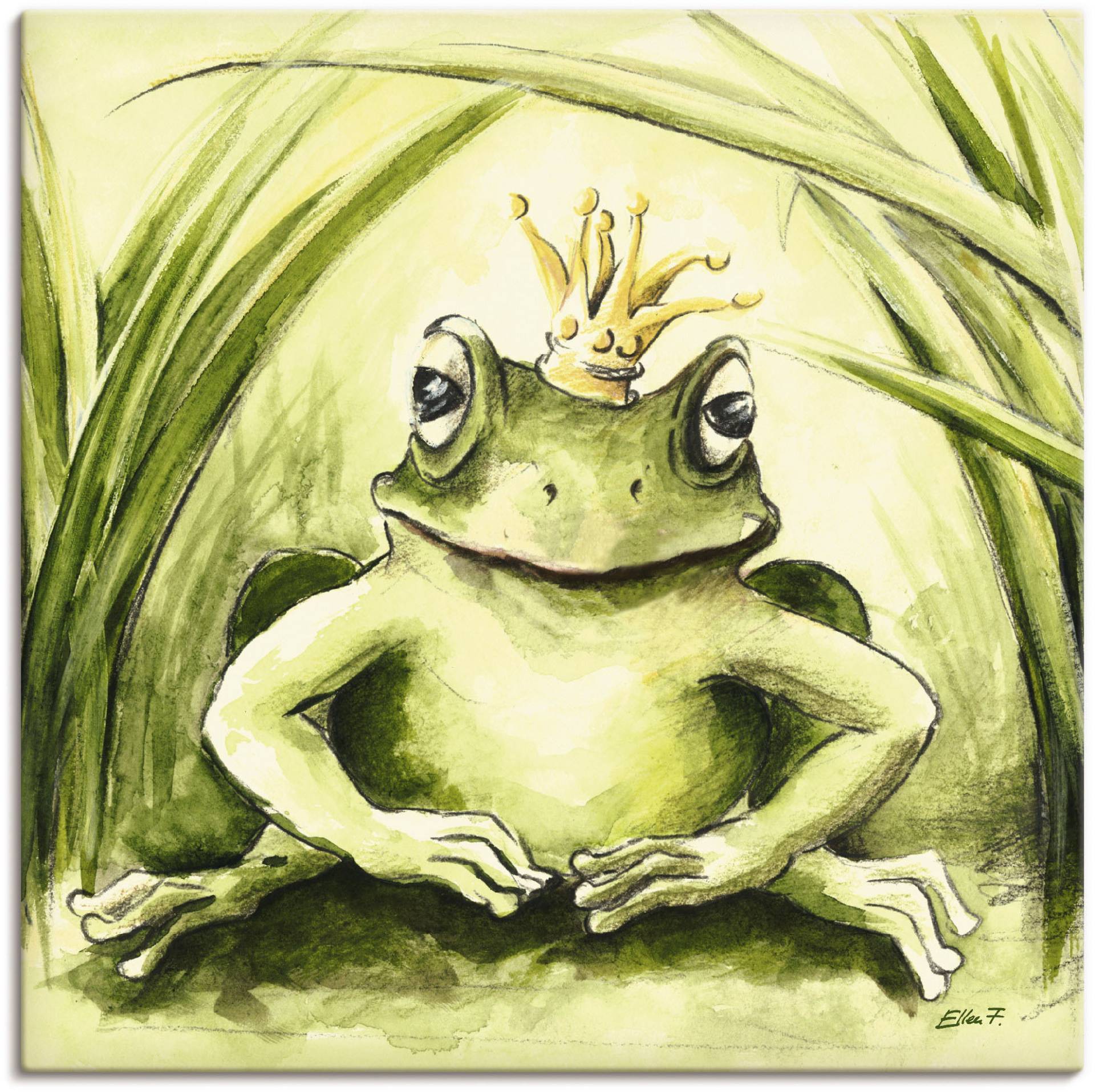 Artland Wandbild »Kleiner Frosch«, Geschichten & Märchen, (1 St.), als Alubild, Outdoorbild, Leinwandbild, Poster in verschied. Grössen von Artland