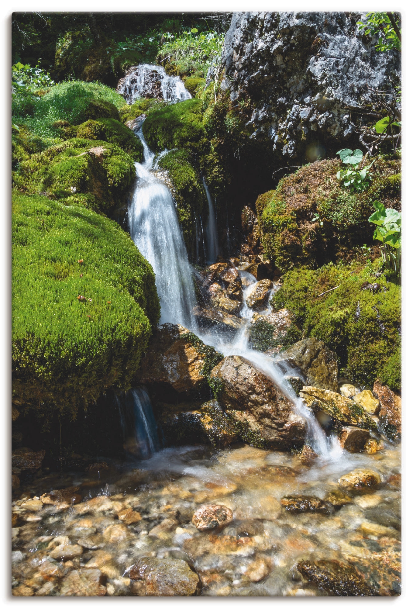 Artland Wandbild »Kleiner Wasserfall in den Bergen«, Gewässer, (1 St.) von Artland