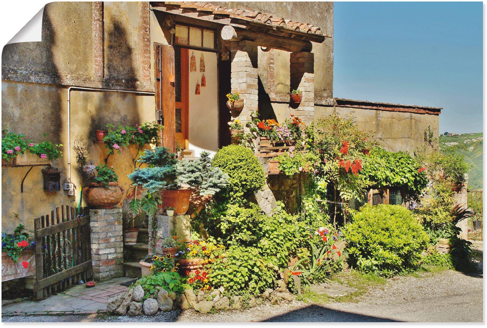 Artland Wandbild »Kleines Paradies in der Toskana«, Gebäude, (1 St.) von Artland