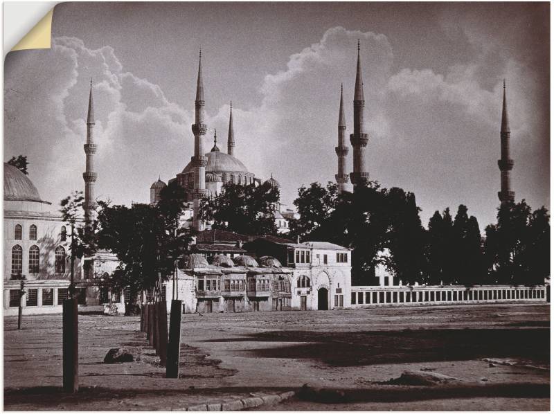Artland Wandbild »Konstantinopel: Moschee Sultan Ahmed I.«, Religion, (1 St.), als Leinwandbild, Wandaufkleber oder Poster in versch. Grössen von Artland