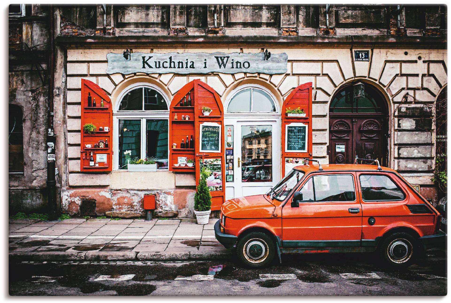 Artland Leinwandbild »Kuchnia i Wino in Kraków«, Auto, (1 St.) von Artland