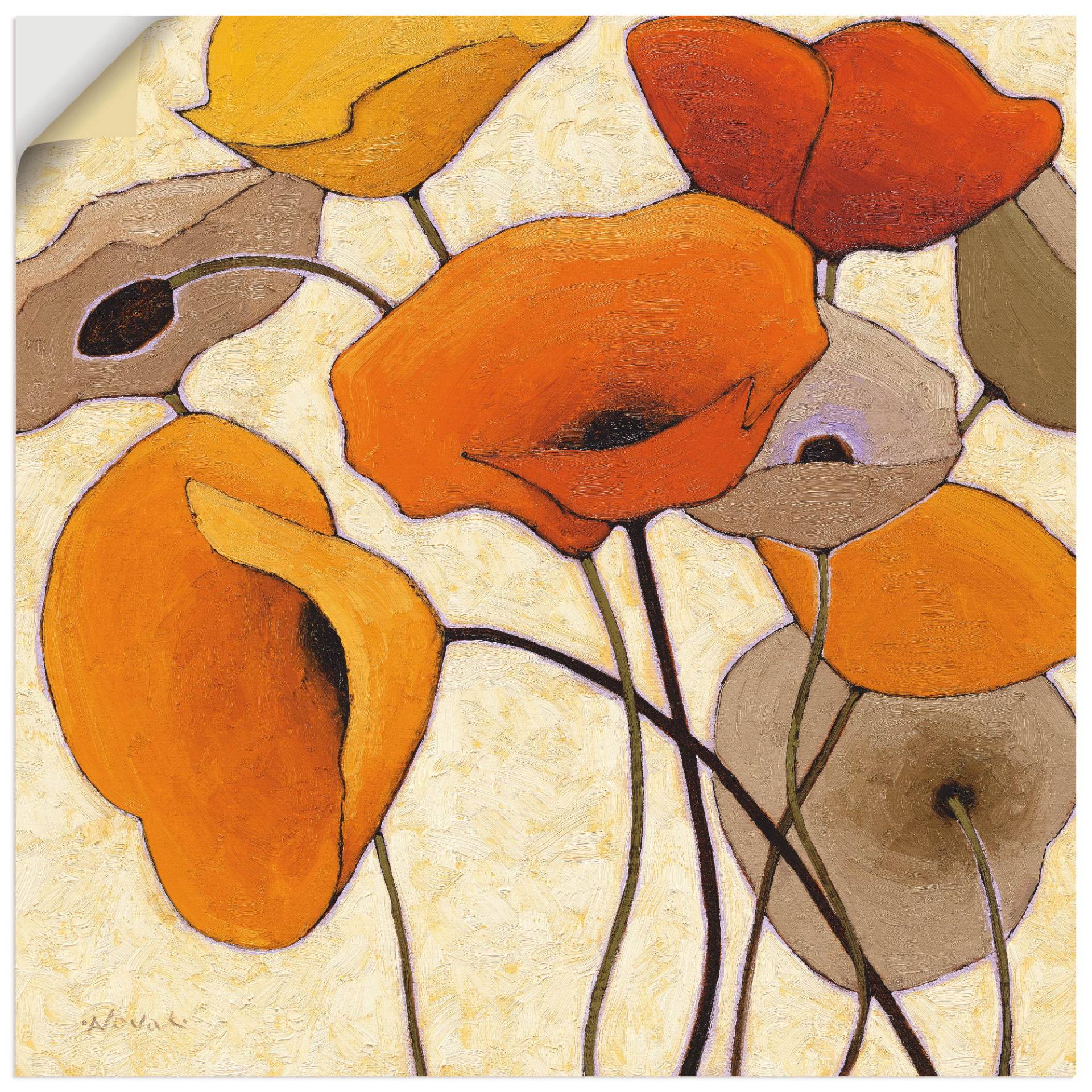 Artland Wandbild »Kürbismohn III«, Blumen, (1 St.) von Artland