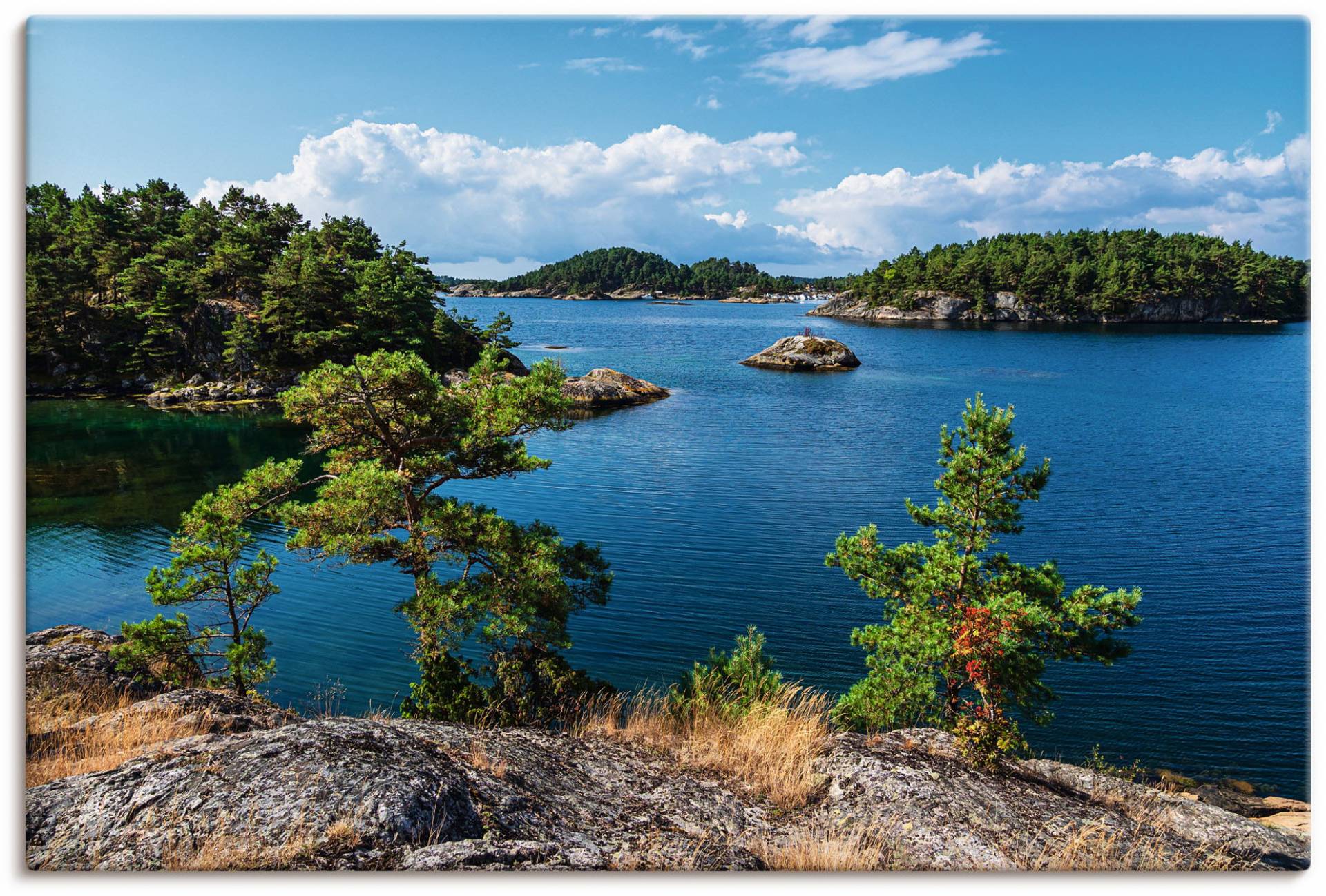 Artland Leinwandbild »Landschaft, Halbinsel Riveneset Norwegen«, Küstenbilder, (1 St.), auf Keilrahmen gespannt von Artland