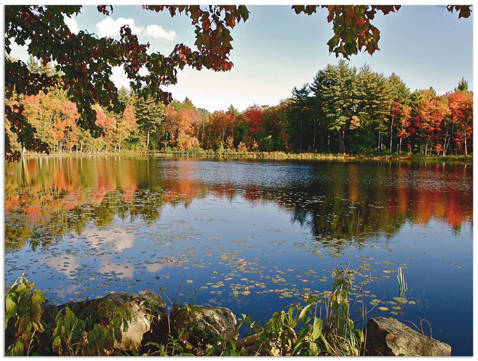 Artland Alu-Dibond-Druck »Landschaft New England«, Vier Jahreszeiten, (1 St.) von Artland