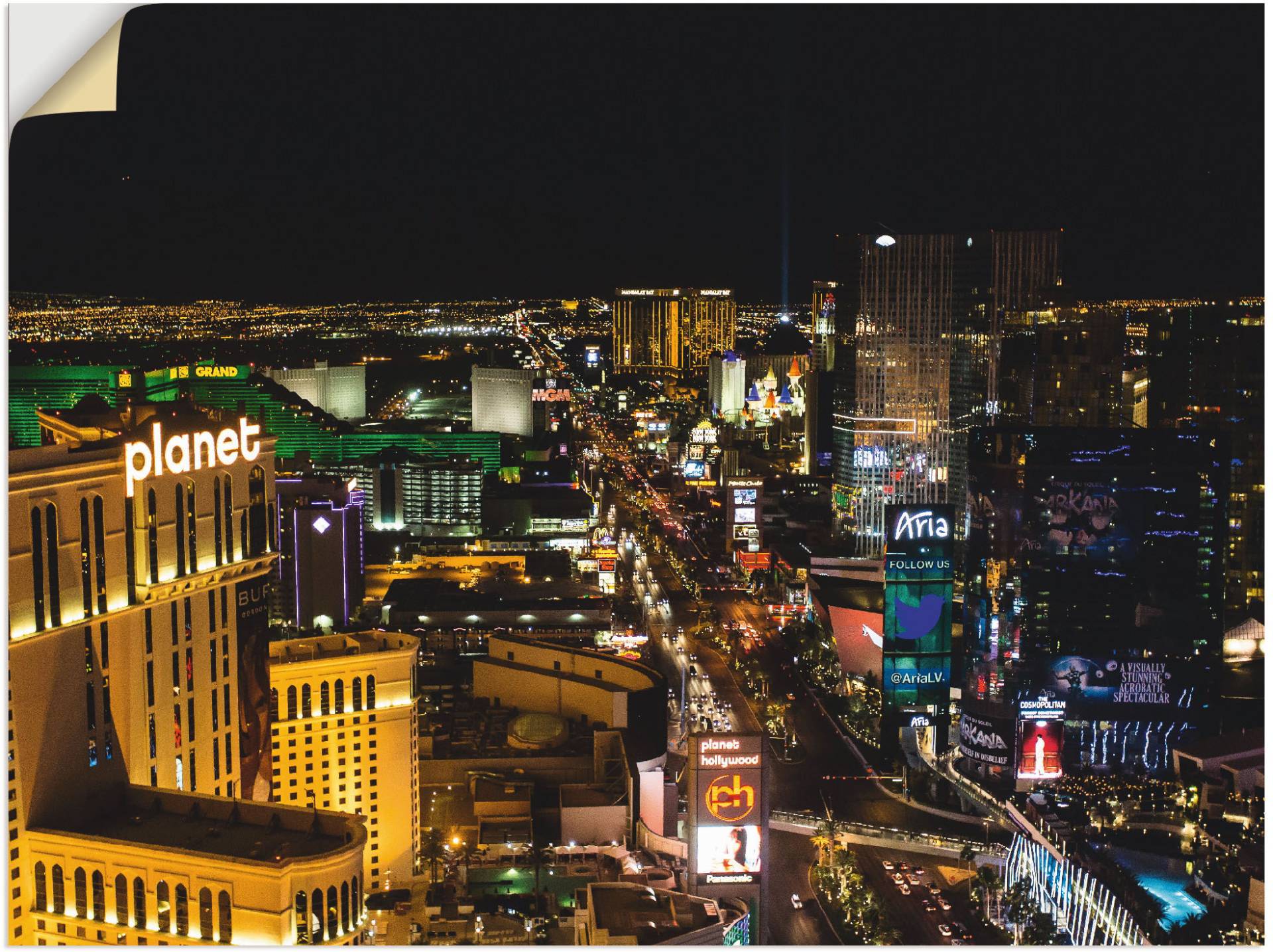 Artland Wandfolie »Las Vegas bei Nacht«, Amerika, (1 St.), selbstklebend Artland Wandfolie »Las Vegas bei Nacht«, Amerika, (1 St.), selbstklebend von Artland